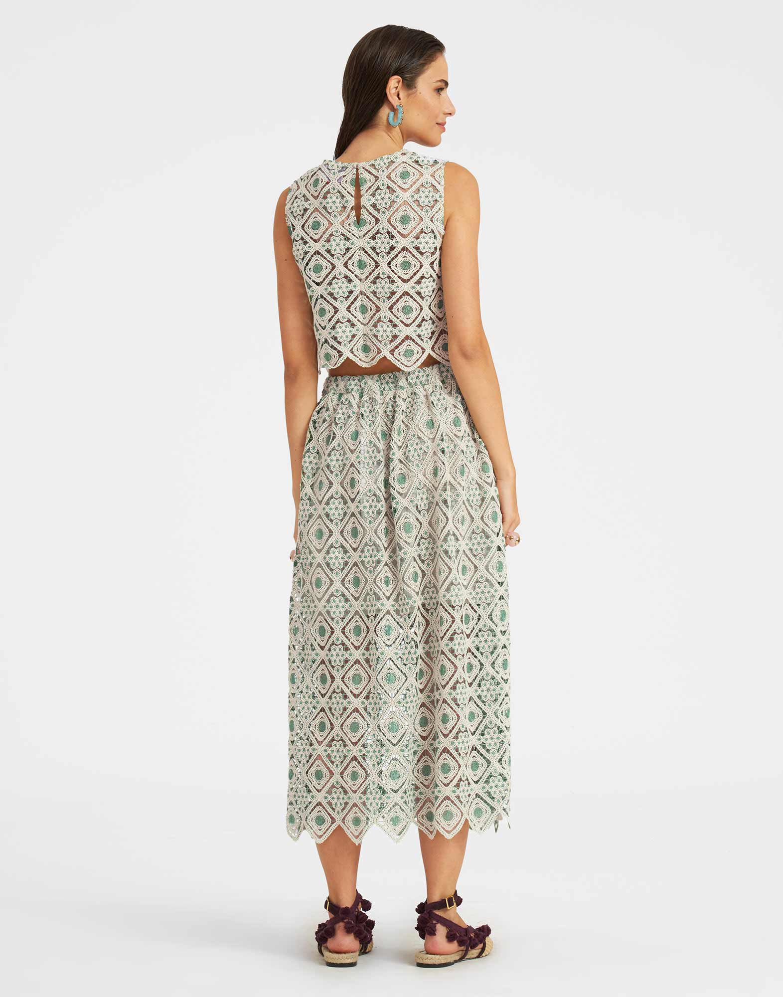 La DoubleJ Drawstring Skirt Agua Cream SKI0098JCQ078AGU01WH03