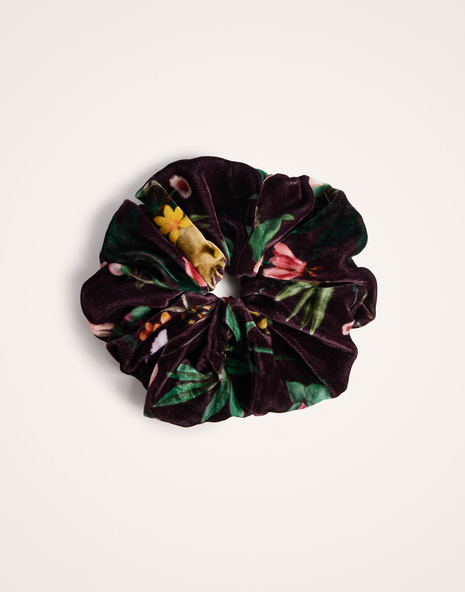 La DoubleJ Giga Scrunchie Zooflora Burgundy SCR0003VEL018ZOF02RE02