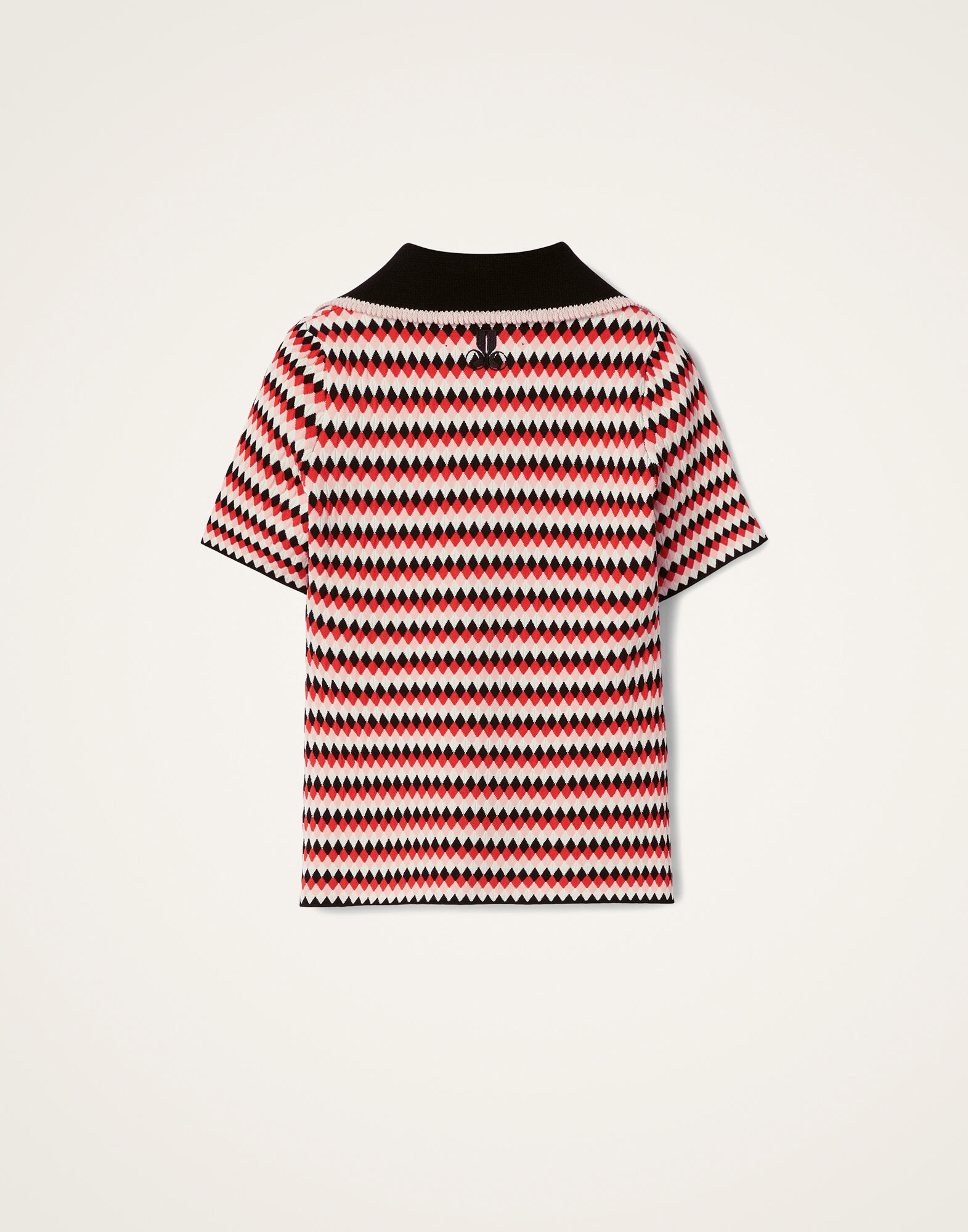 La DoubleJ Checkers Polo Multicolor Red & Pink PUL0268KNI159VA371PI01