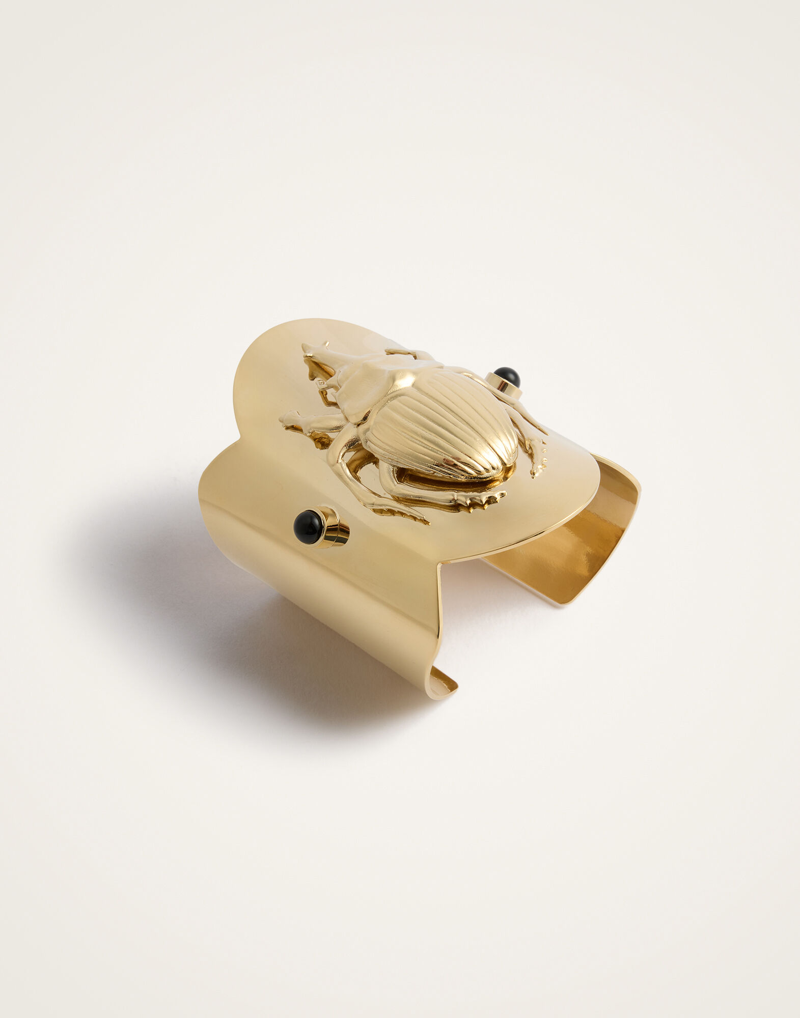 La DoubleJ Scarab Cuff 24k Gold Plate BAC0012BRA003SOLIDYE05