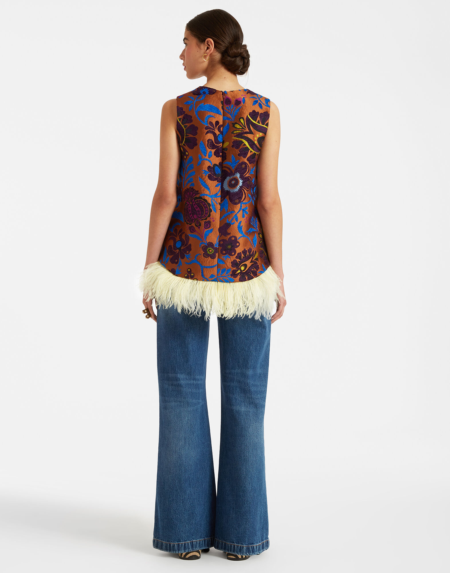 LaDoubleJ La Scala Top (With Feathers) Jacquard Selva TOP0013JAC025SEL0003
