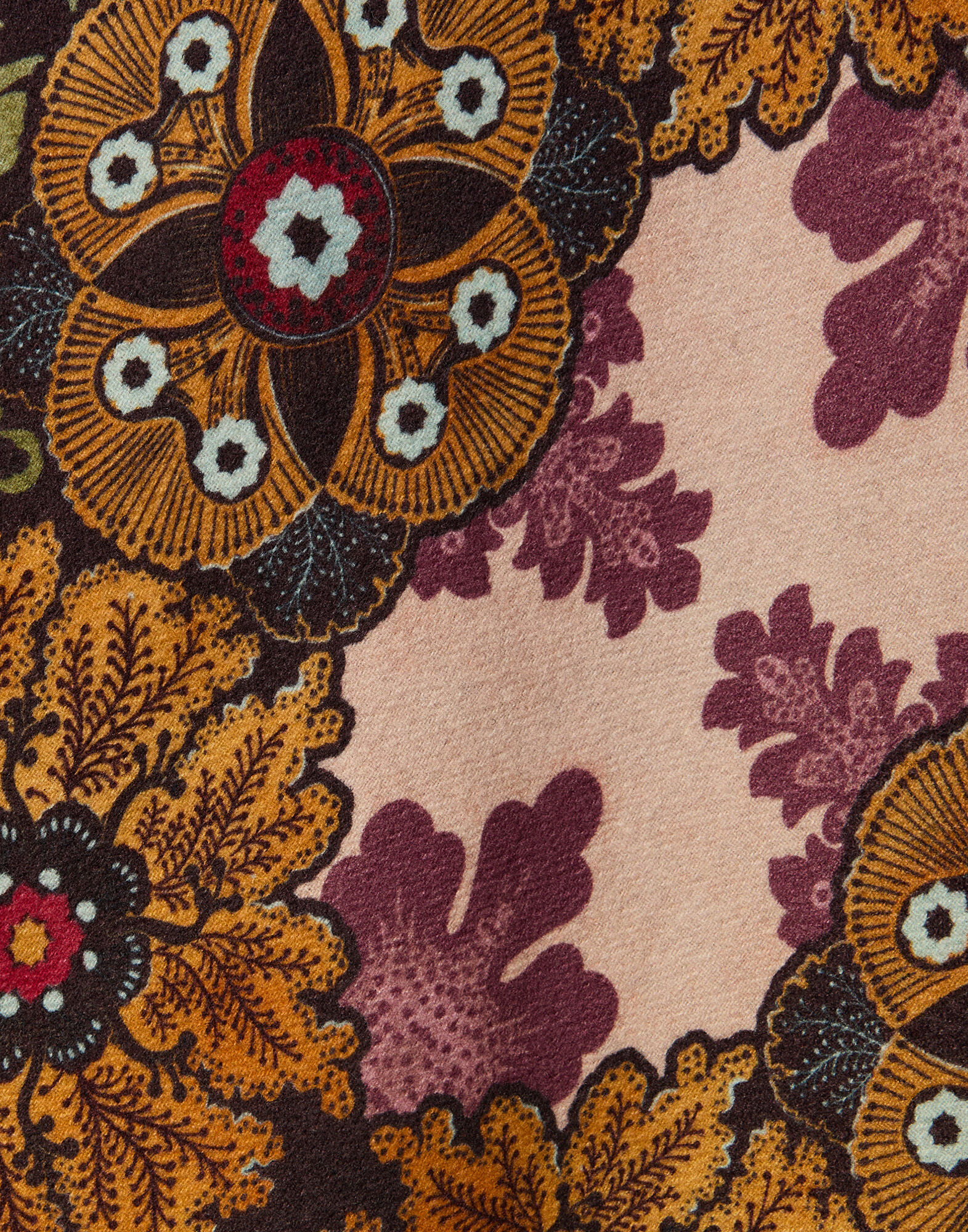 La DoubleJ Soul Poncho Bounty Plac&eacute;e Burgundy SCA0047PLA003BOU01RE07