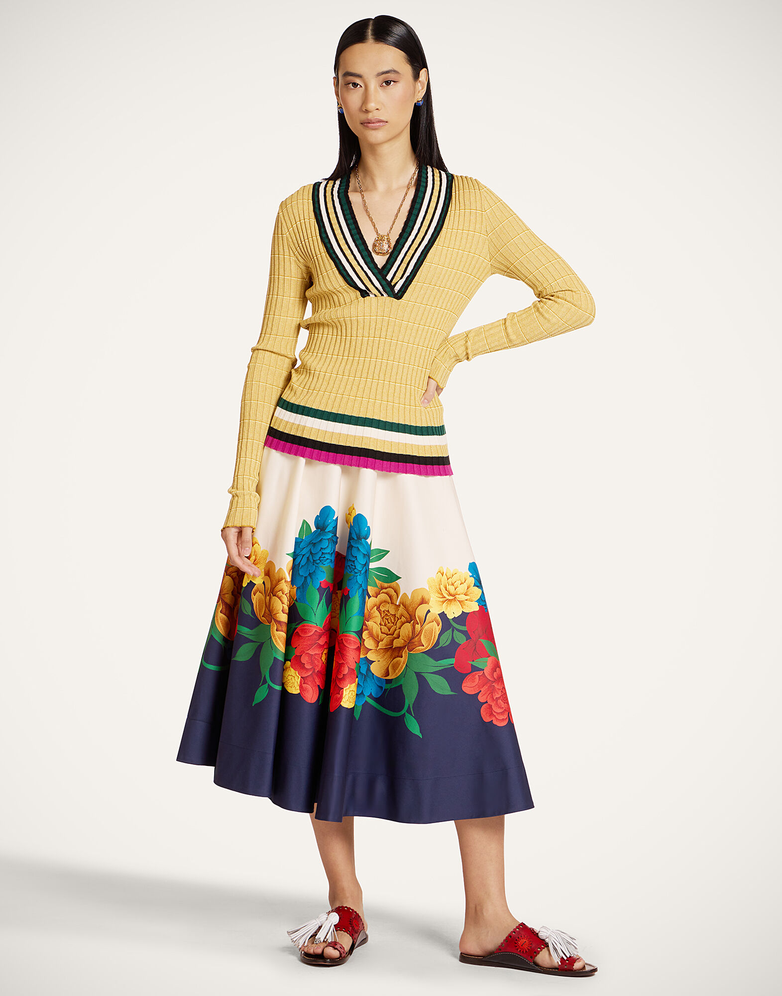 La DoubleJ Releve Top Solid Yellow PUL0347KNI196VA464YE02