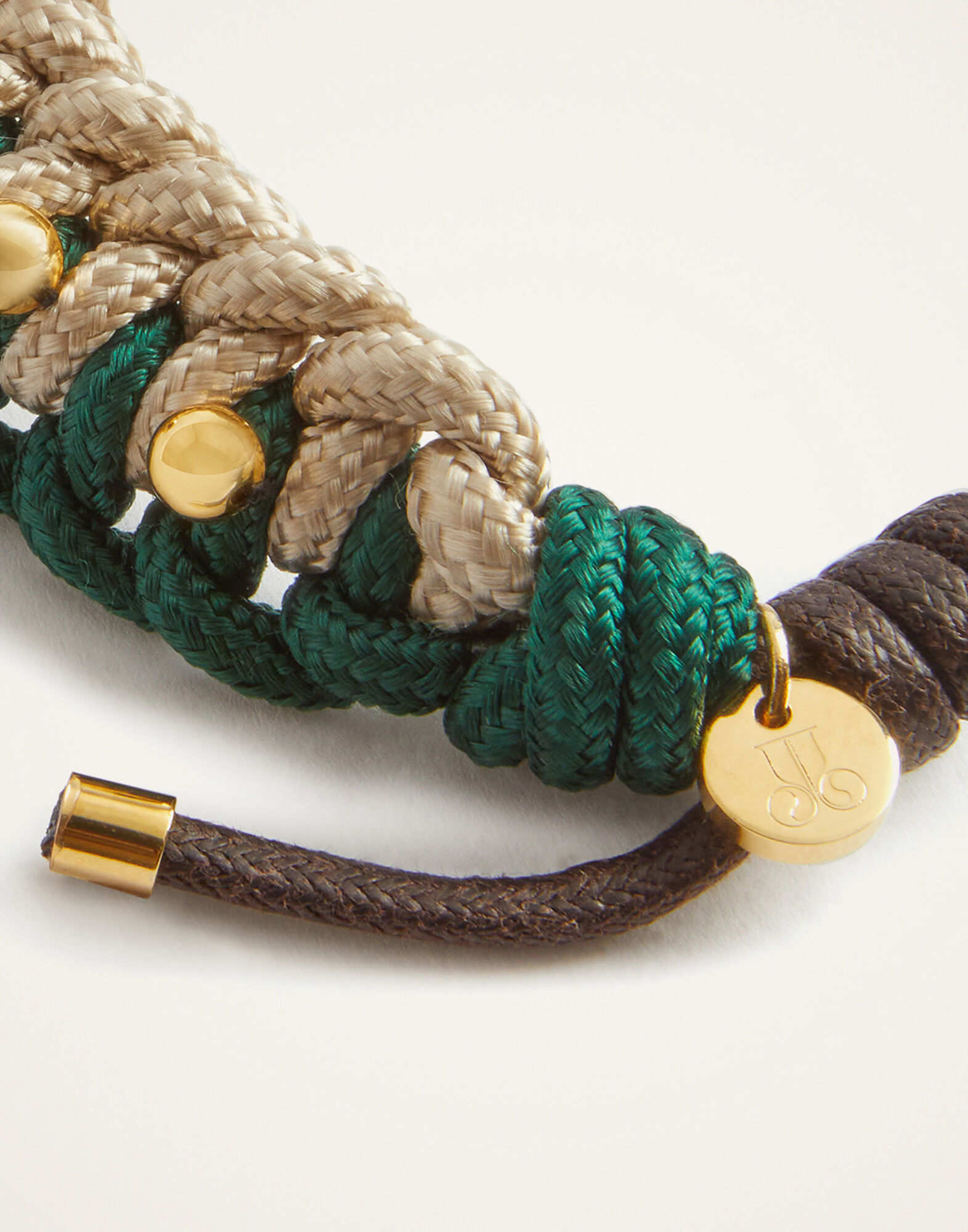 La DoubleJ Better Together Bracelet Bicolor Emerald & Ivory BAC0011ROP001VA355GR04