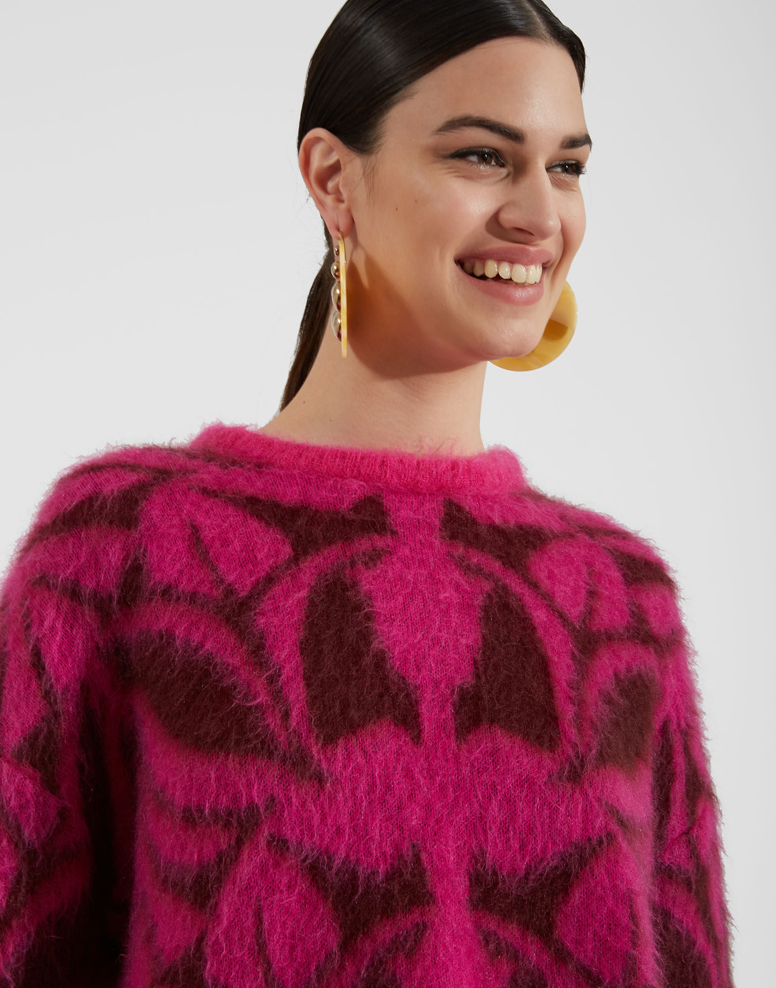 La DoubleJ Camden Jumper Fuchsia & Bordeaux PUL0165KNI090VA192PI03