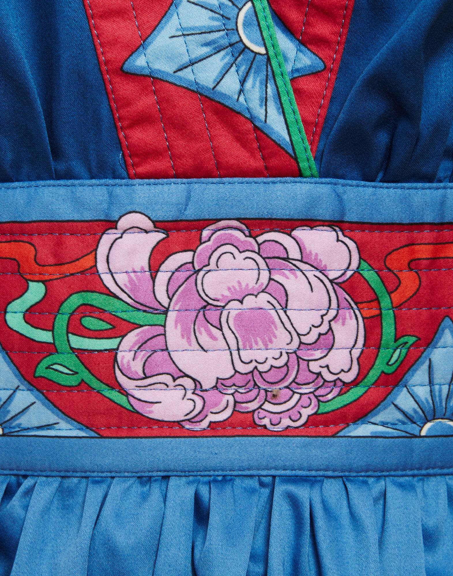 La DoubleJ Margherita Dress Taormina Plac&eacute;e Navy DRE0493COT044LRT01BU06