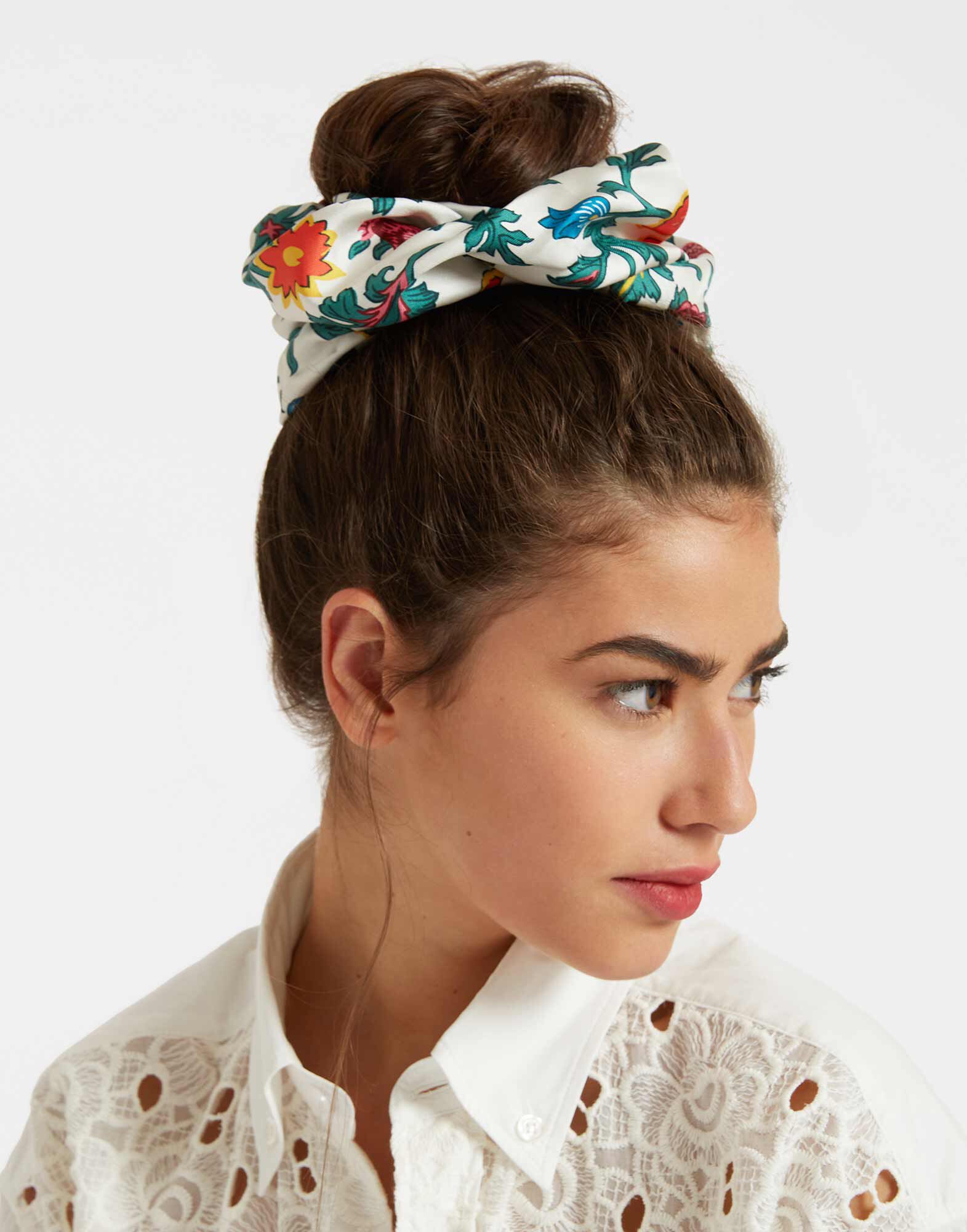 La DoubleJ Giga Scrunchie Dragonflower Mini Multicolor SCR0003SIL001DRE02MU01