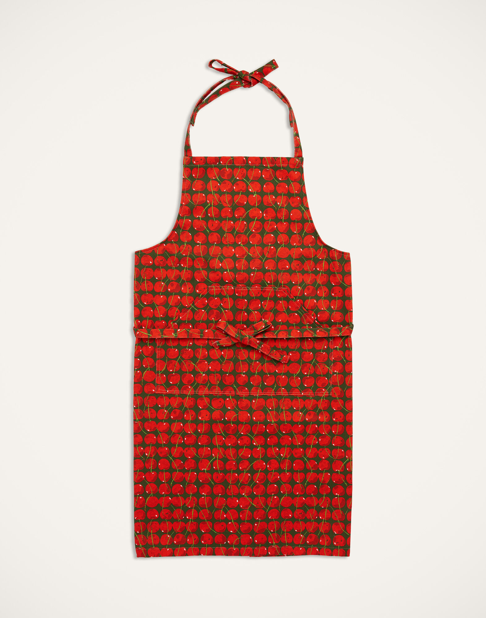 La DoubleJ Apron Cherries Verde APR0001COT018CHY0004