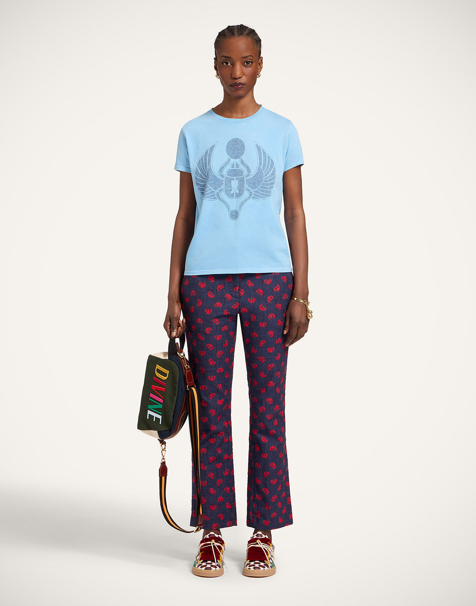 La DoubleJ High Tee Shirt Talismania Light Blue TSH0069JER079TAL01BU14