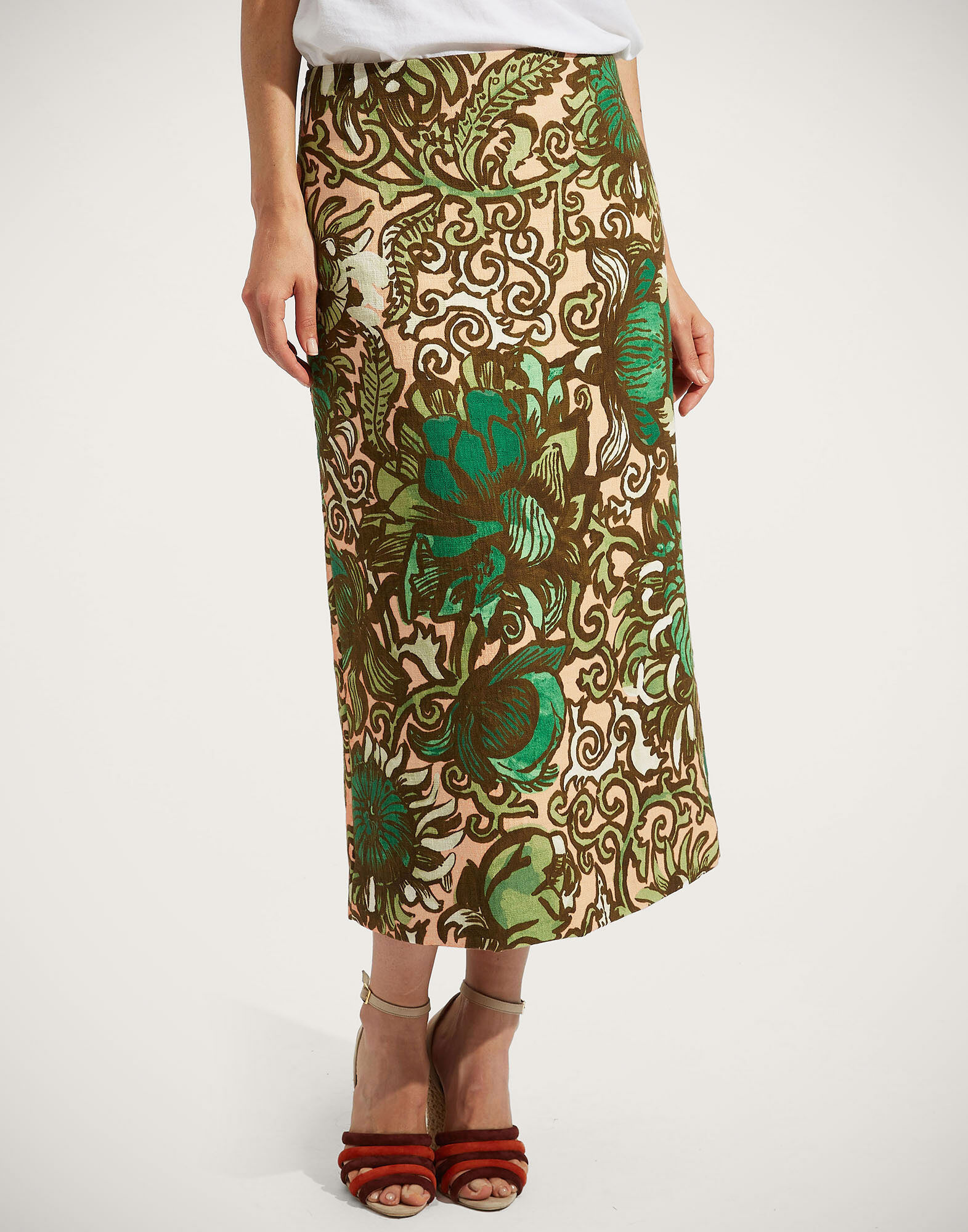 La DoubleJ Pencil Skirt Anemone Pink SKI0011COT005ANE02GR05