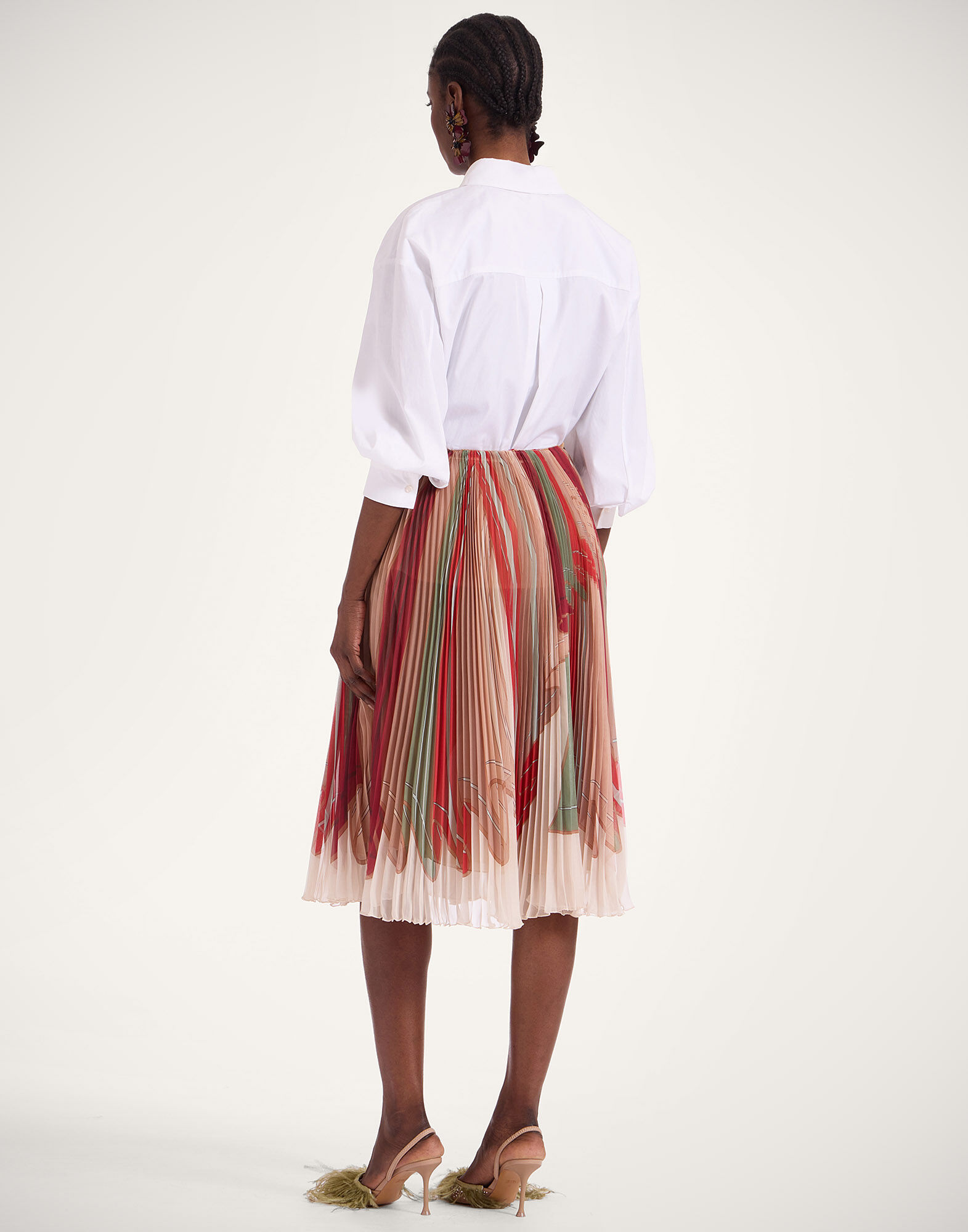 La DoubleJ Supremes Skirt Twist Plac&eacute;e Multicolor SKI0074CHF004TWI01MU01