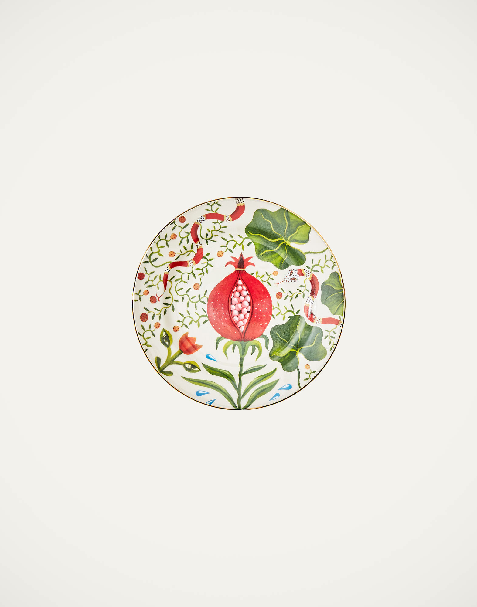 La DoubleJ Dessert Plates Set of 2 Pomegranate DIS0063CER001HLE0003