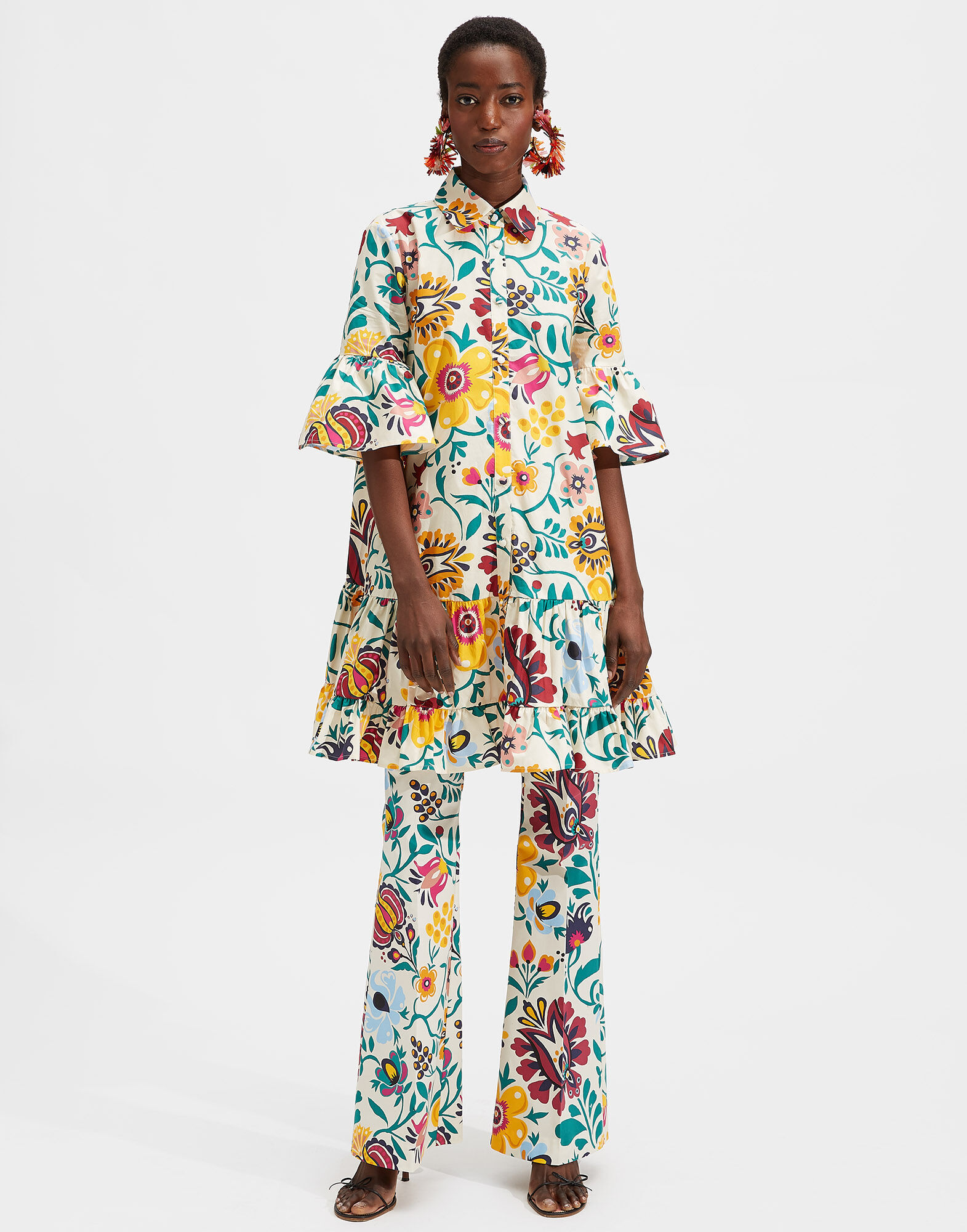 La DoubleJ Choux Dress Selva Bianco DRE0193COT001SEL0002