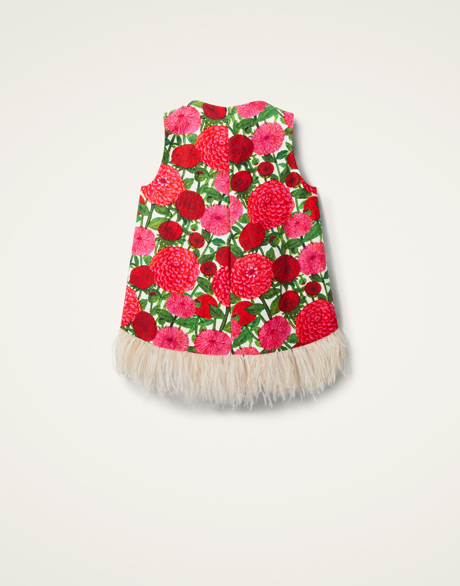 La DoubleJ La Scala Top (With Feathers) Pink Dahlias TOP0013COT005DAH001