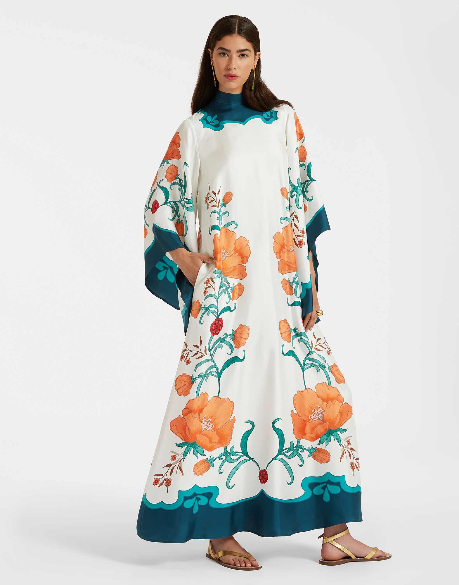 La DoubleJ Magnifico Dress Morpheus Plac&eacute;e Orange DRE0788SIL001MOR01OR02