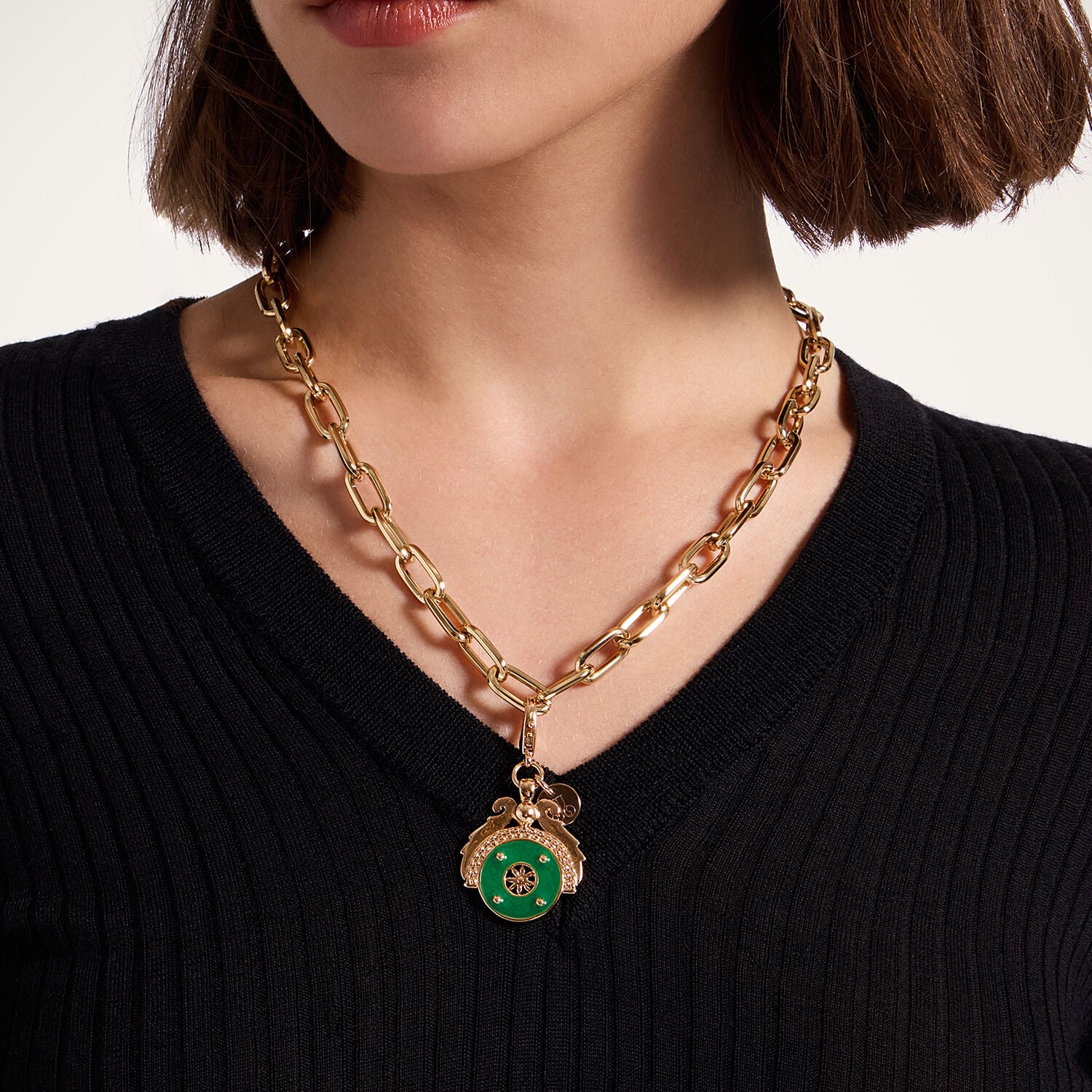 La Double J Medallion Charm
