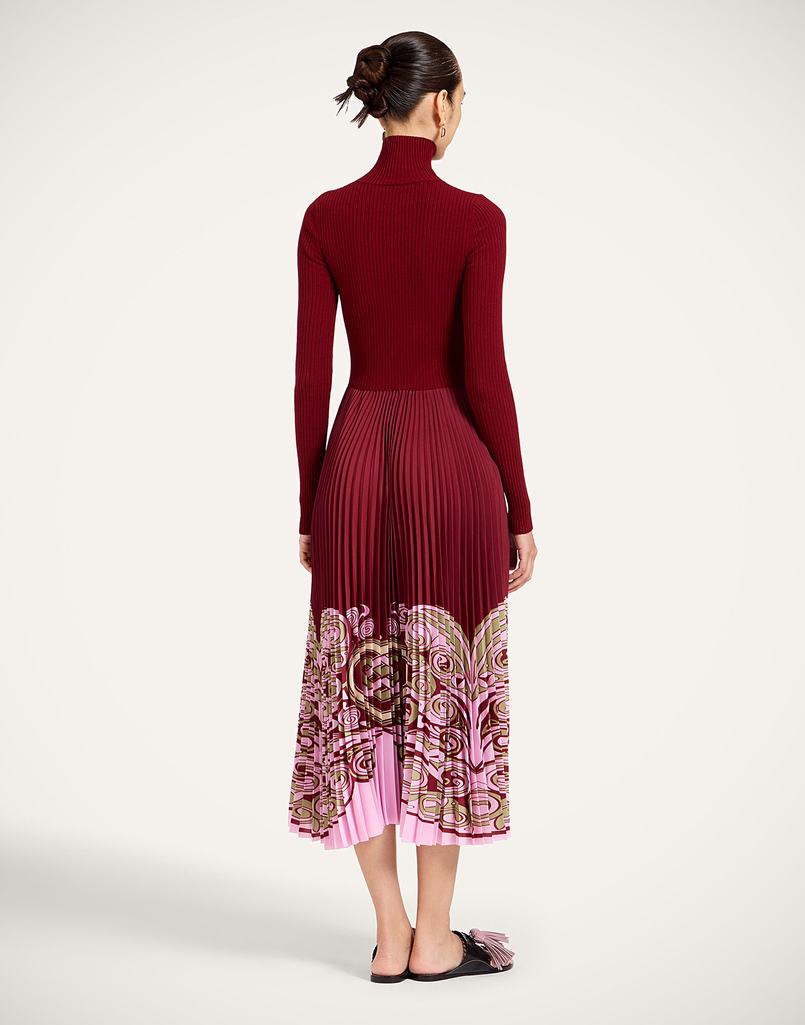 La DoubleJ Moondance Knit Dress Kells Plac&eacute;e Burgundy DRE1017KNI192VA528RE07