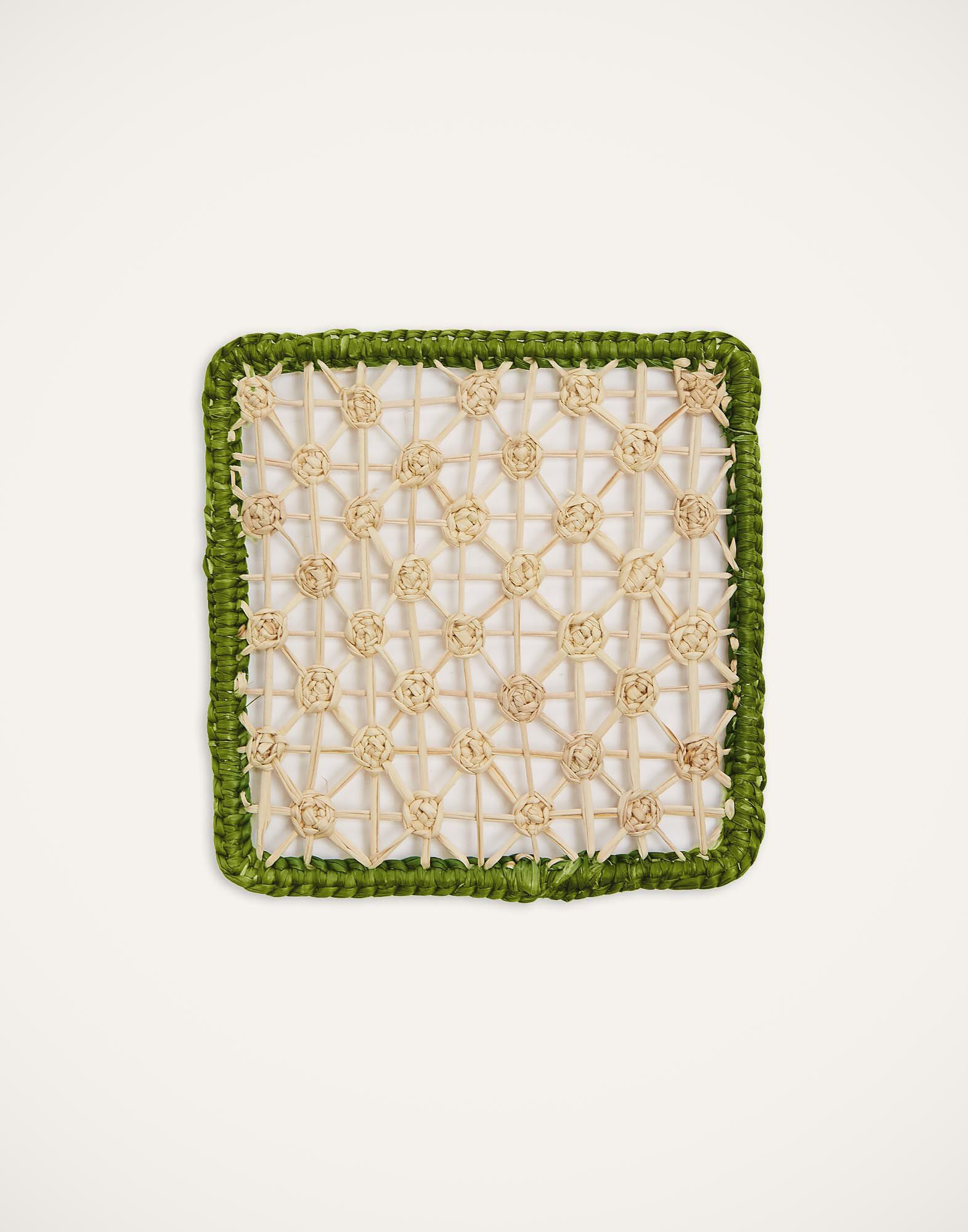 La DoubleJ Raffia Coaster Set Of 4 Mixed CST0002RAF007MIX0004