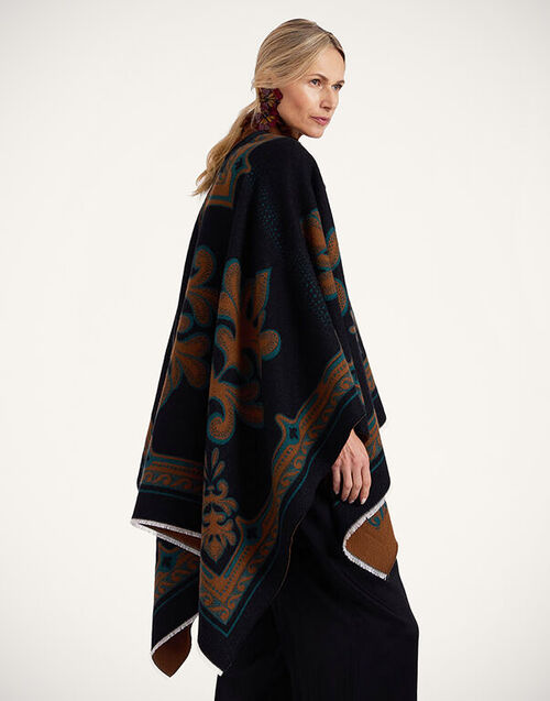 La DoubleJ Poncho Herald Black SCA0059WOL025VA325BL01