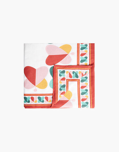 La DoubleJ Medium Tablecloth (180x280) Farfalle Ring (Placed) TBC0002LIN001FAR0005