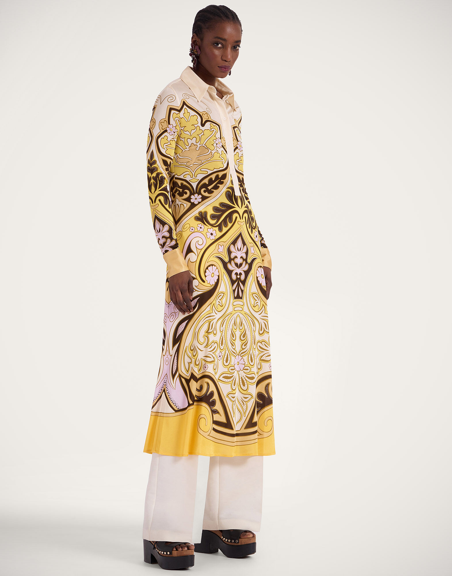 La DoubleJ Perry Street Dress Spells Plac&eacute;e Yellow DRE0807JER053SPE01YE02