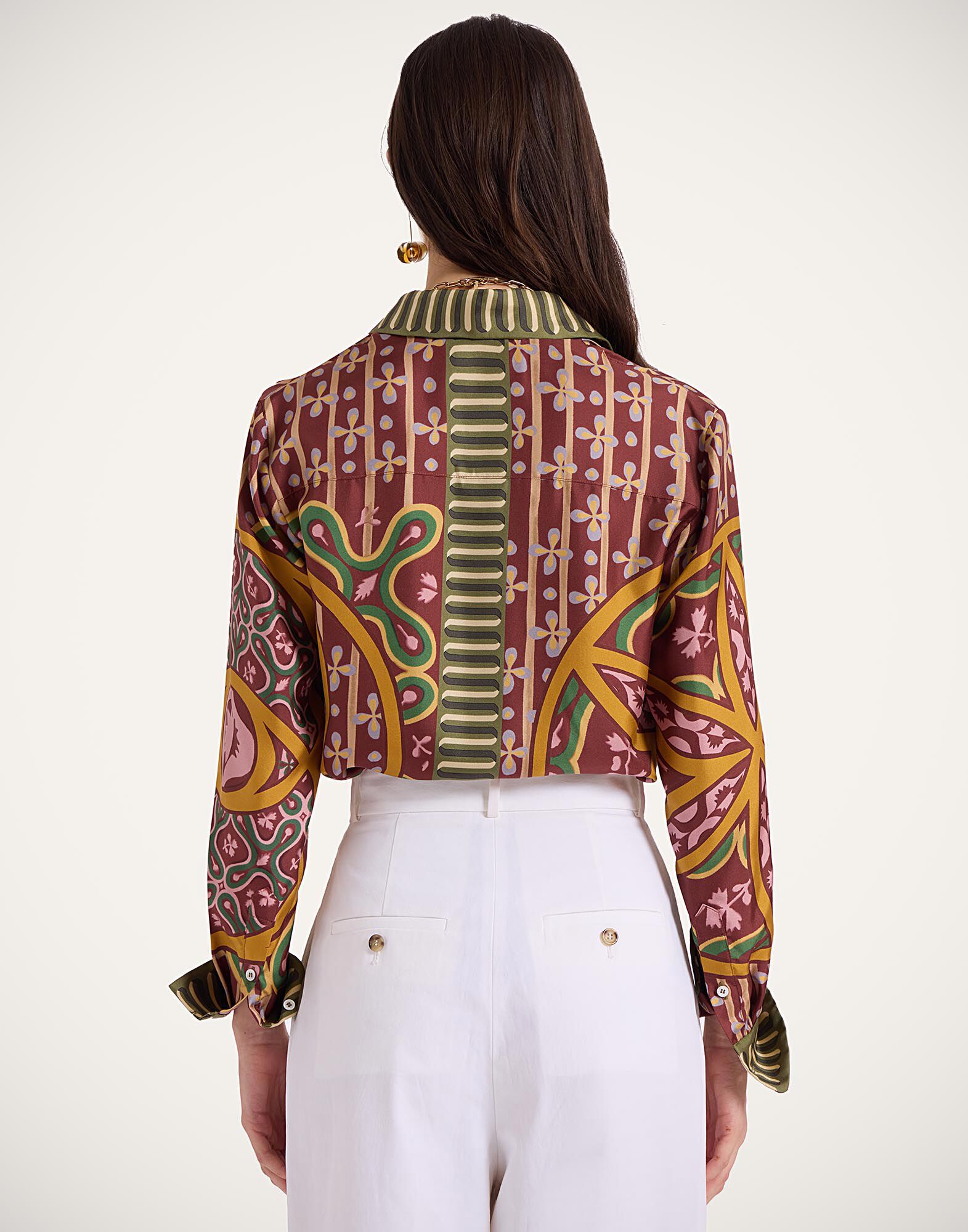 La DoubleJ Boy Shirt Eclipse Plac&eacute;e Yellow SHI0040SIL006ECL05YE02