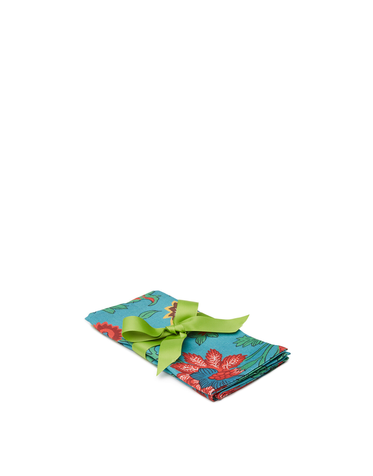 La DoubleJ Large Napkins Set Of 2 Dragon Flower Turchese NAP0006LIN001DRA0005