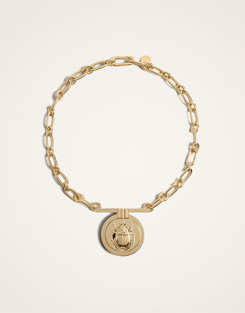 La DoubleJ Scarab Necklace 24k Gold Plate NEC0039BRA003SOLIDYE05