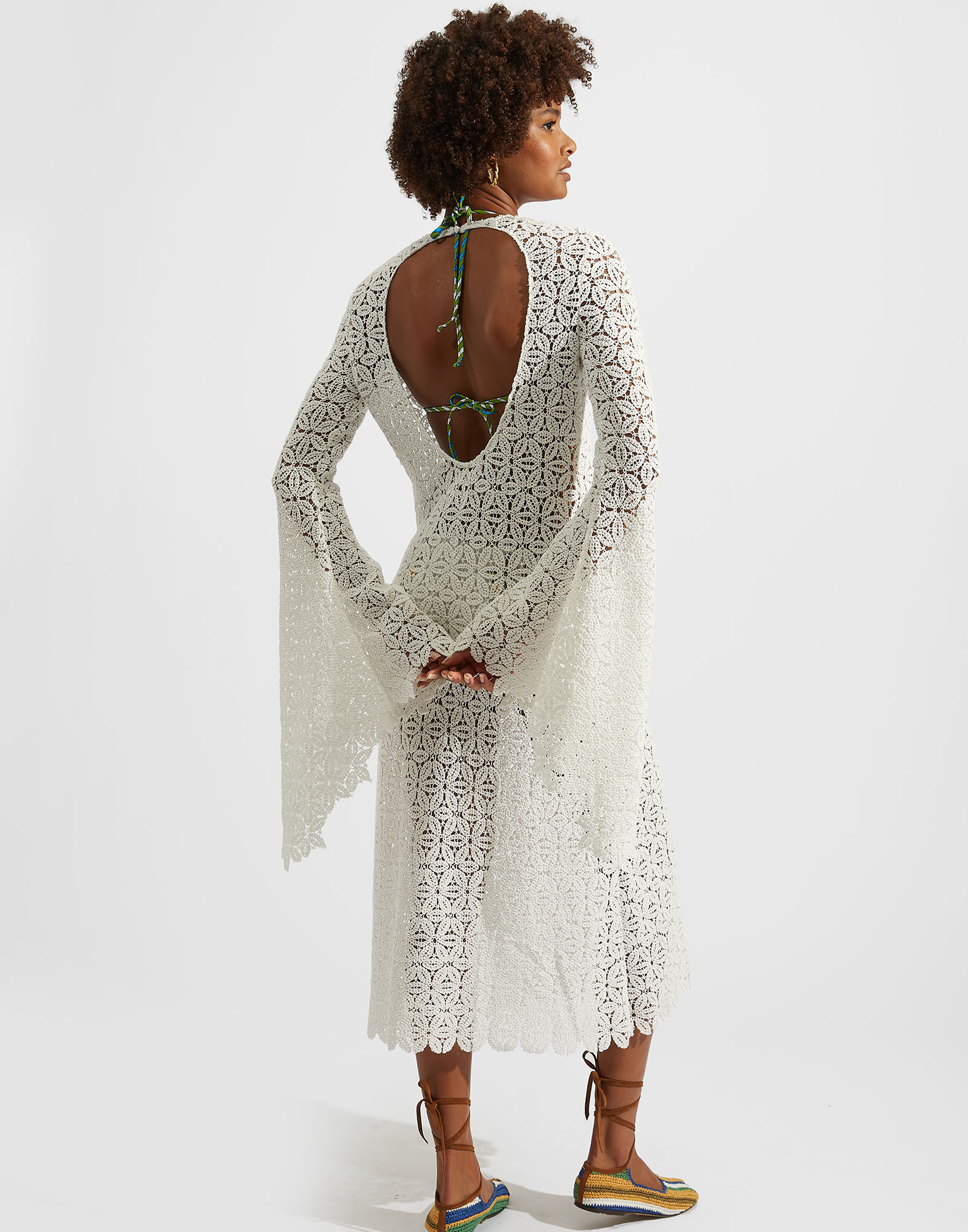 La DoubleJ Costiera Dress Solid White DRE0485LAC002SOLIDWH01