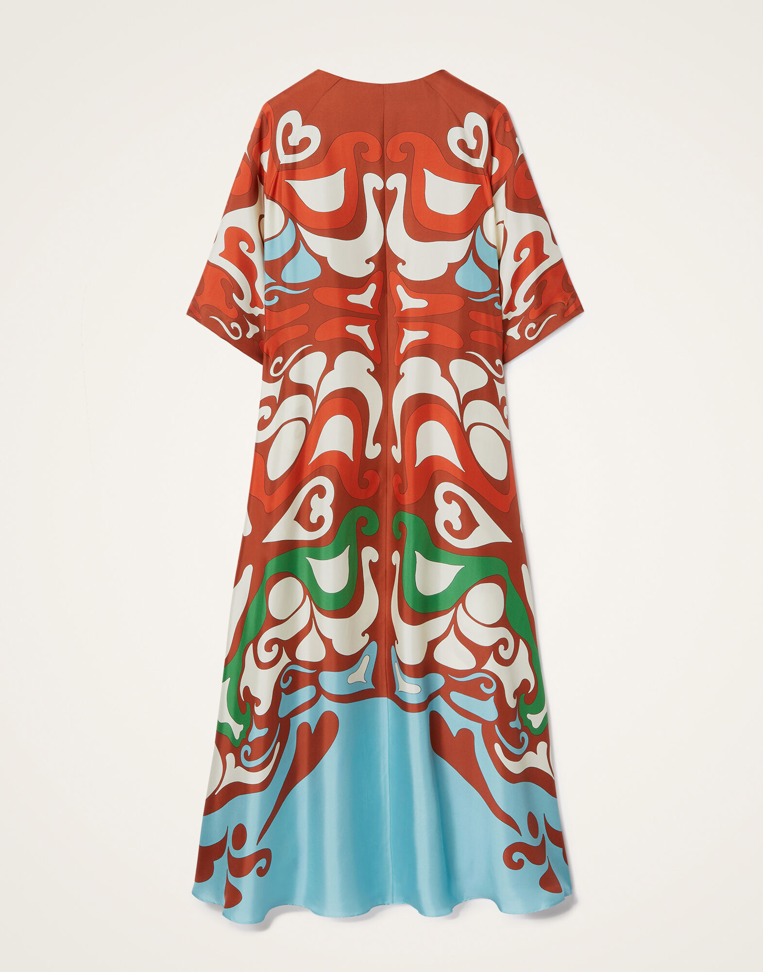 La DoubleJ Muumuu Dress Round Neck Phoenix Plac&eacute;e Light Blue DRE0574SIL006PHO01BU01