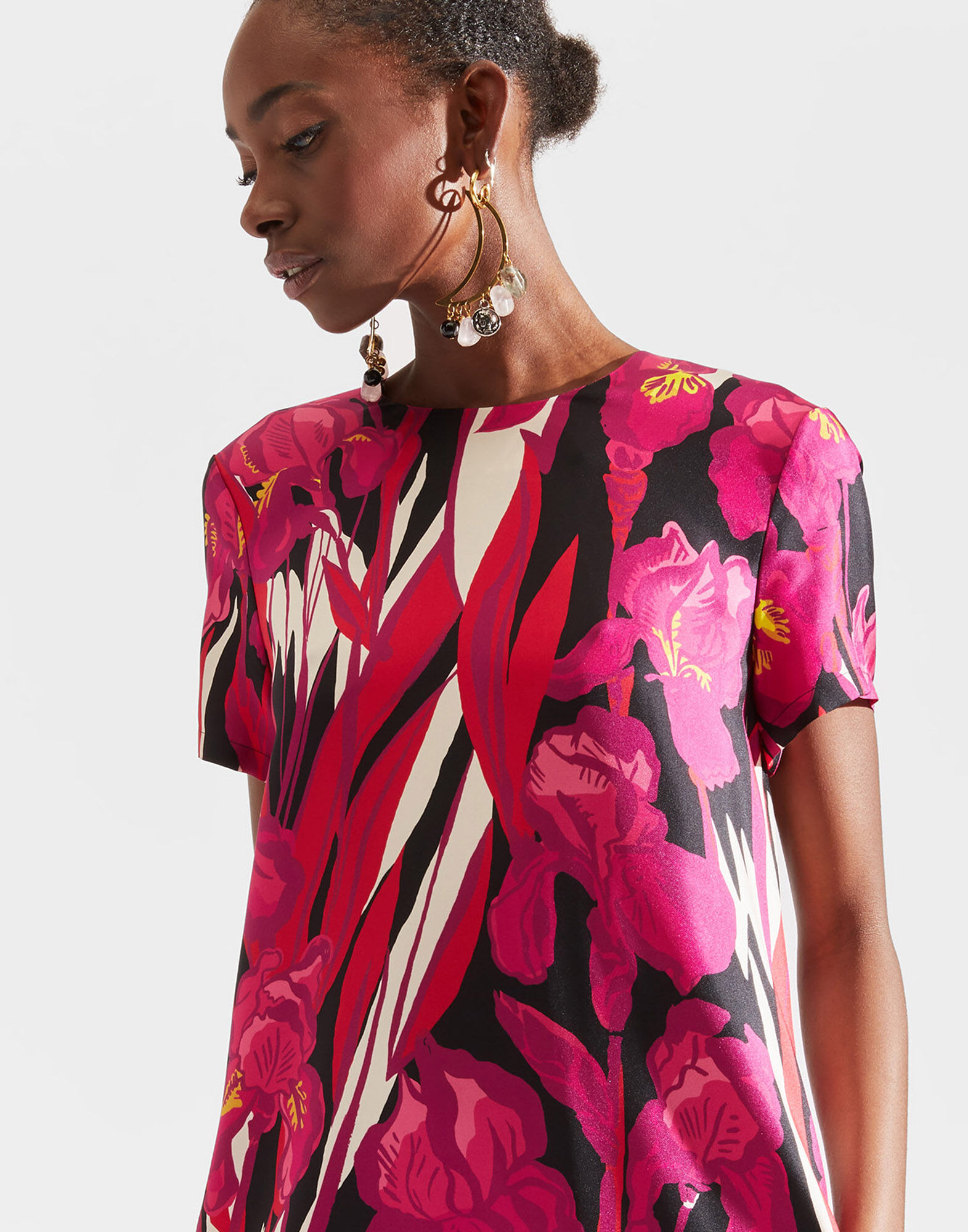 LaDoubleJ Swing Dress Iris Rosa DRE0001SIL001IRI0002