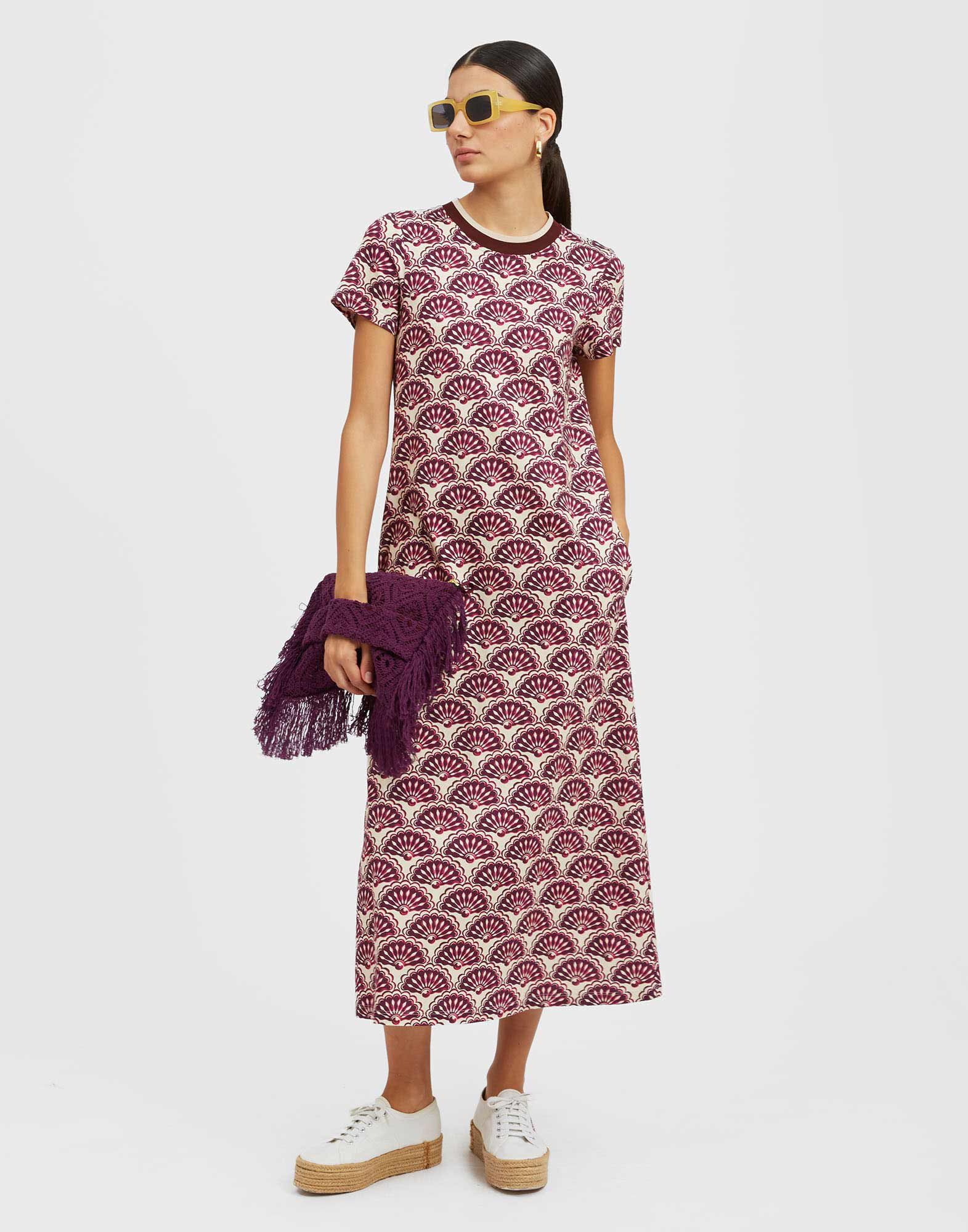 La DoubleJ Sporty Swing Dress Fans Purple DRE0247JER002FAN01PU01