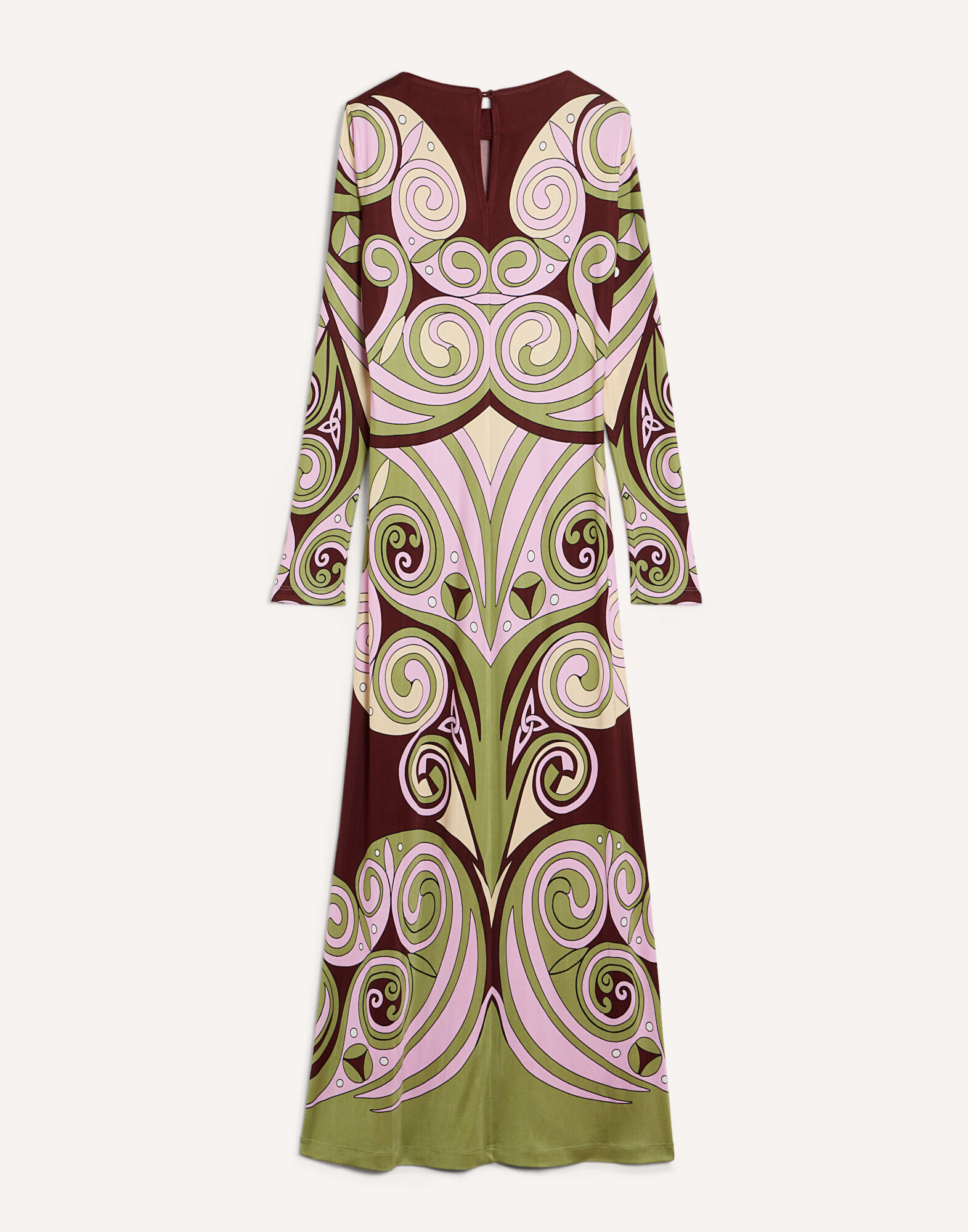 La DoubleJ Slinky Swing Dress Kells Swirl Plac&eacute;e Burgundy DRE1141JER082KLS01RE07