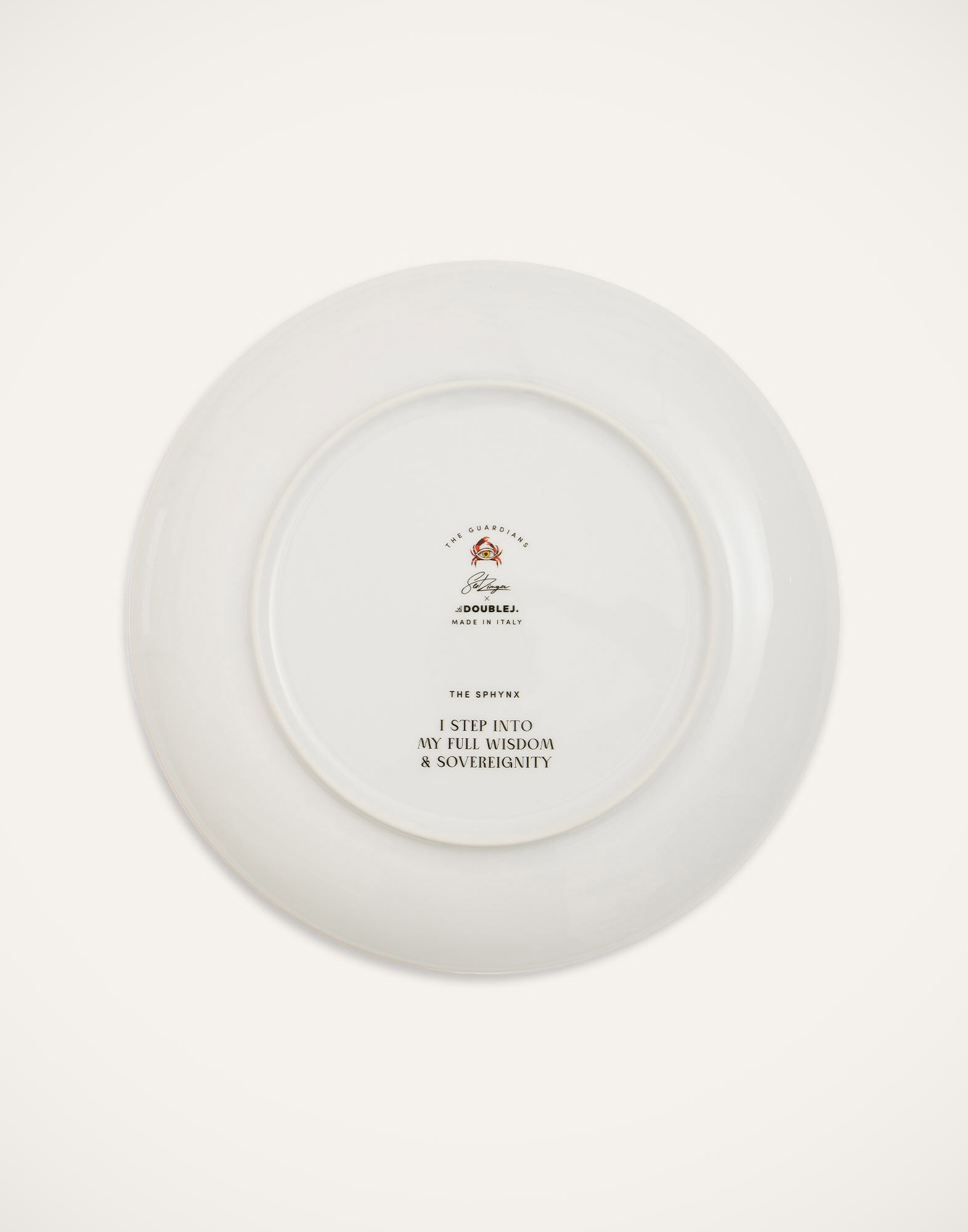 La DoubleJ Decorative Plate The Sphynx Saffron DPL0001CER001SPX01YE09