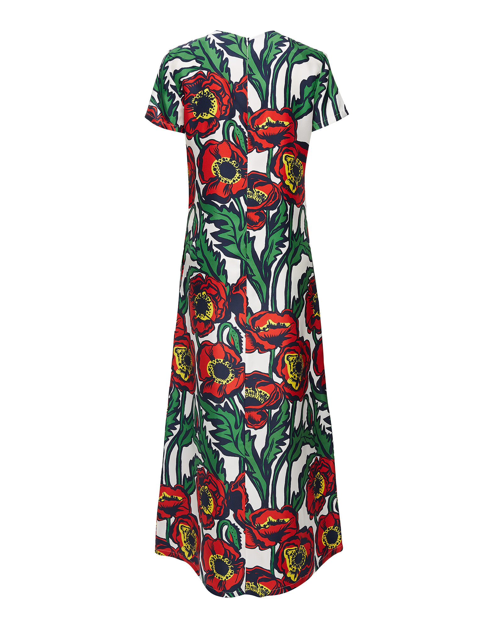 La DoubleJ Swing Dress Big Blooms Bianco DRE0001SIL001PFI0003