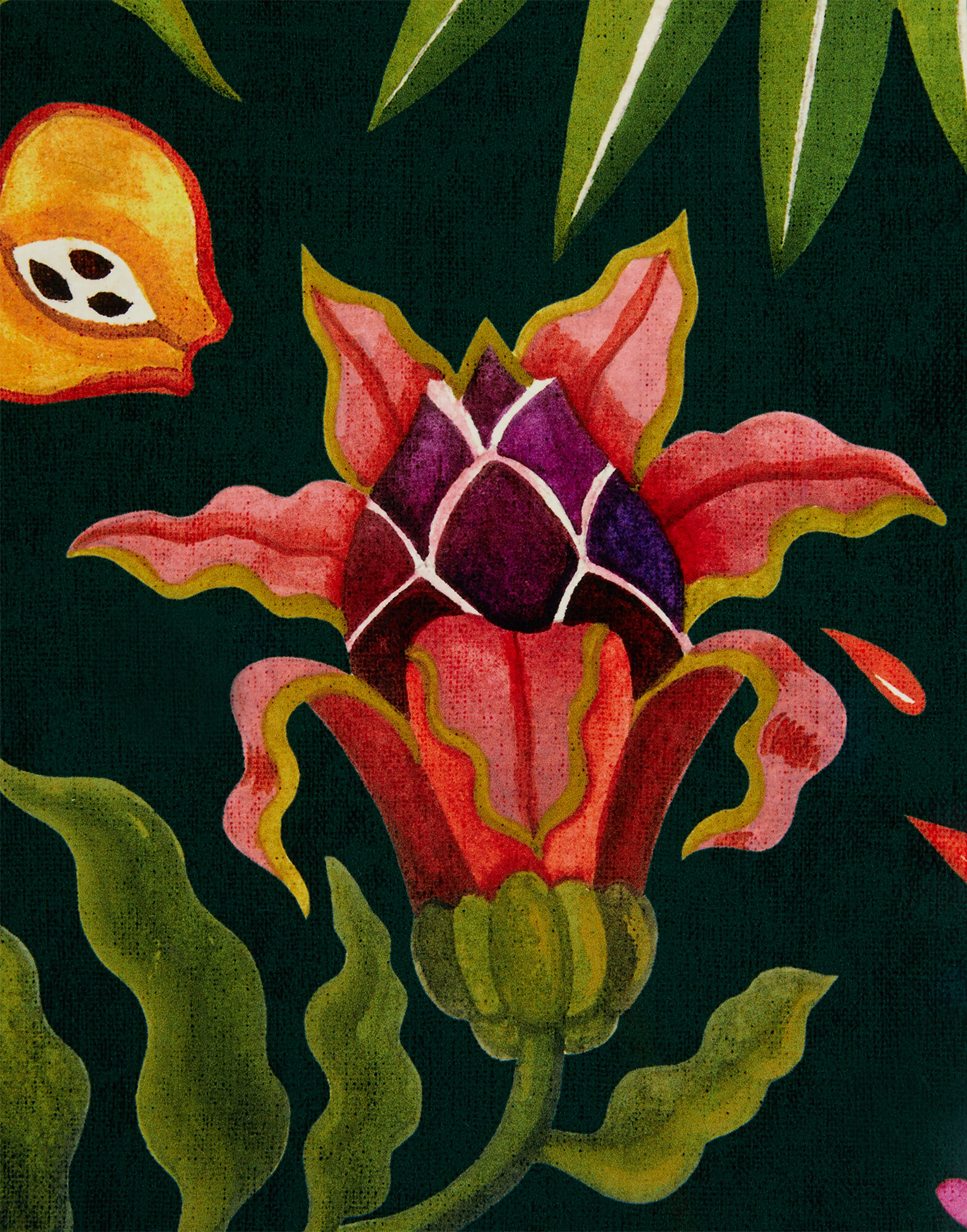 La DoubleJ Disk Placemats Set Of 2 Dragonfruit Dark Green PMT0032CRK001HLE05GR03