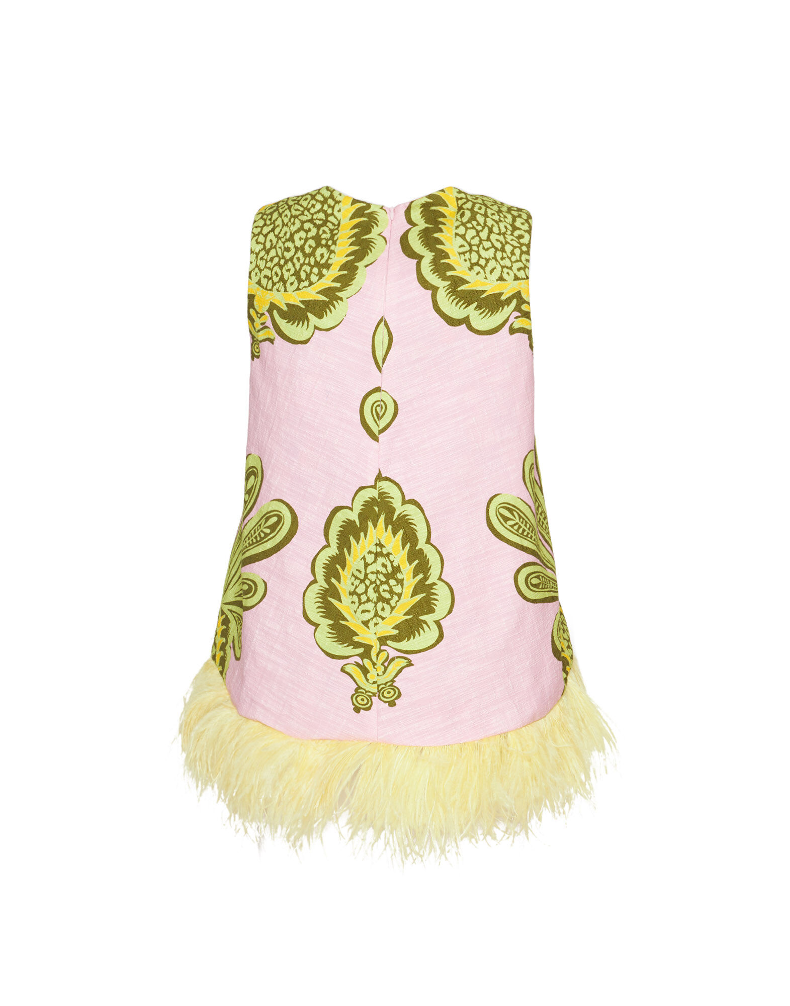 La DoubleJ La Scala Top (With Feathers) Big Pineapple Pink TOP0013COT005PNP01PI01