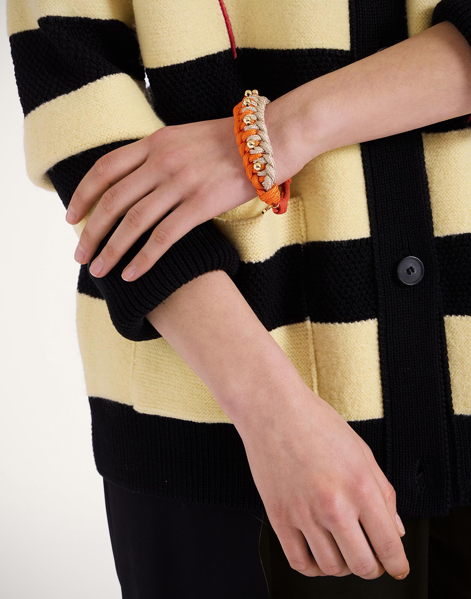 La DoubleJ Better Together Bracelet Bicolor Orange & Ivory BAC0011ROP001VA356OR02