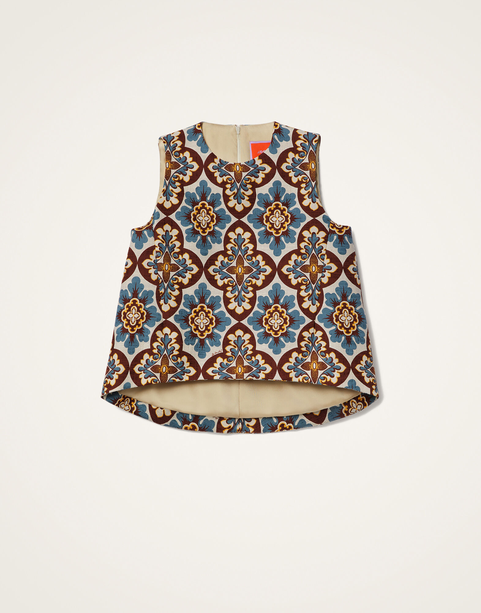 La DoubleJ La Scala Top Palazzo Chocolate TOP0016COT005PAL10BR07