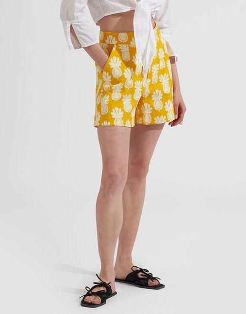 LaDoubleJ Good Butt Shorts Pineapple TRO0010COT005PNP0003