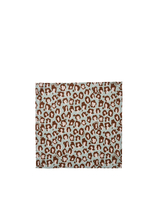 La DoubleJ Large Napkins Set Of 2 &#40;45X45&#41; Lady Leopard Acqua NAP0006LIN001LLE0002