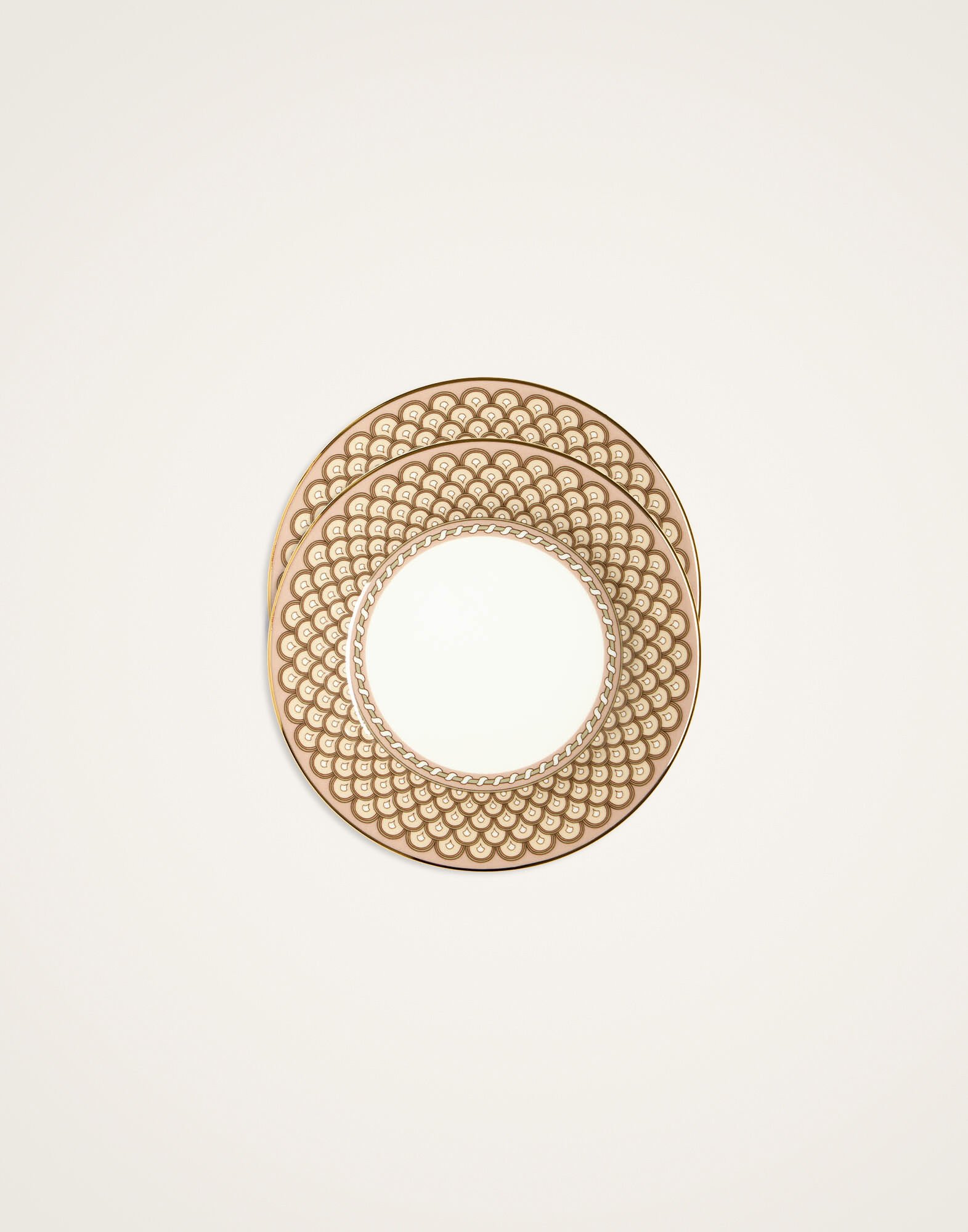 La DoubleJ Dessert Plates Set Of 2 Napoli Dusty Pink DES0002CER001NAP04PI10