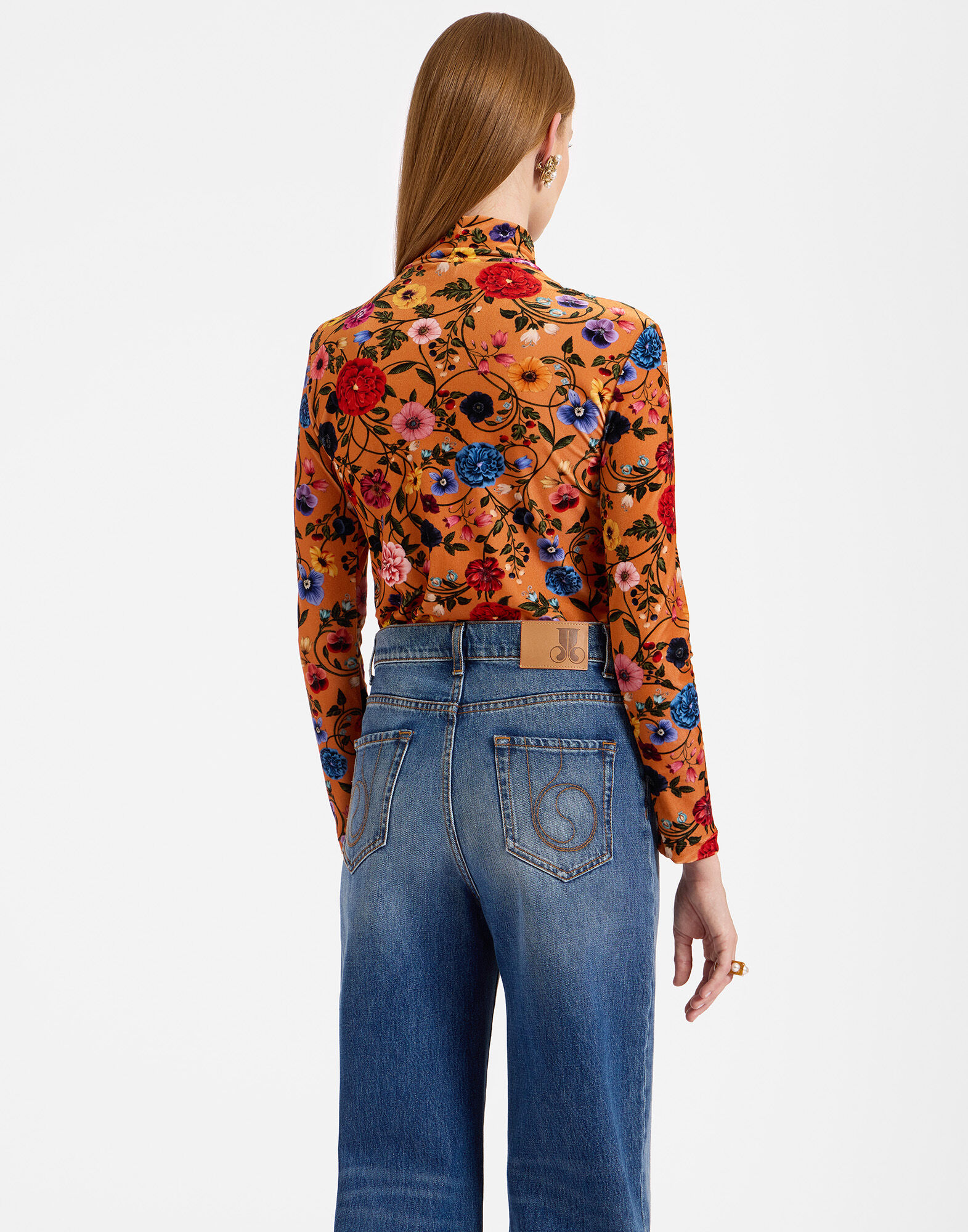 La DoubleJ Turtleneck Botticelli Rust SHI0030VEL006CEL01OR04