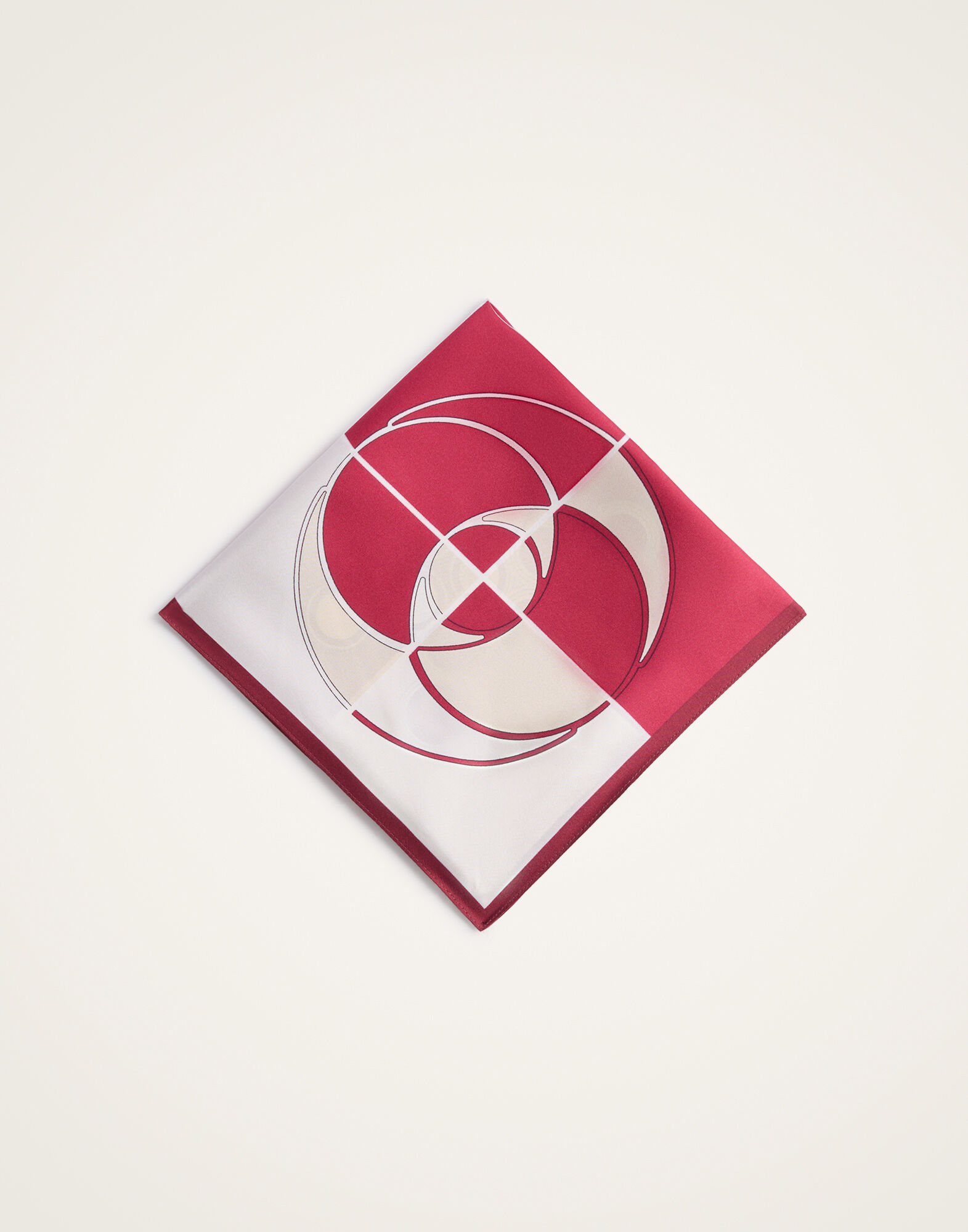 La DoubleJ Foulard 45 Eclipse Burgundy SCA0065SIL001ECL01RE02