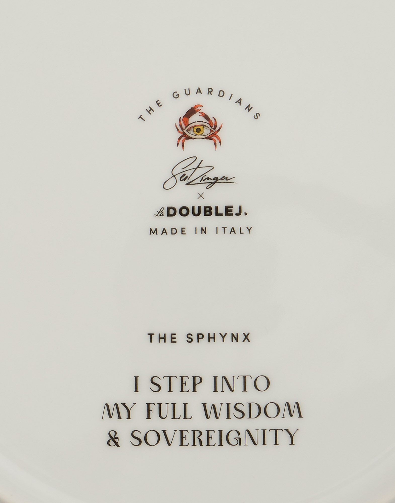 La DoubleJ Decorative Plate The Sphynx Saffron DPL0001CER001SPX01YE09