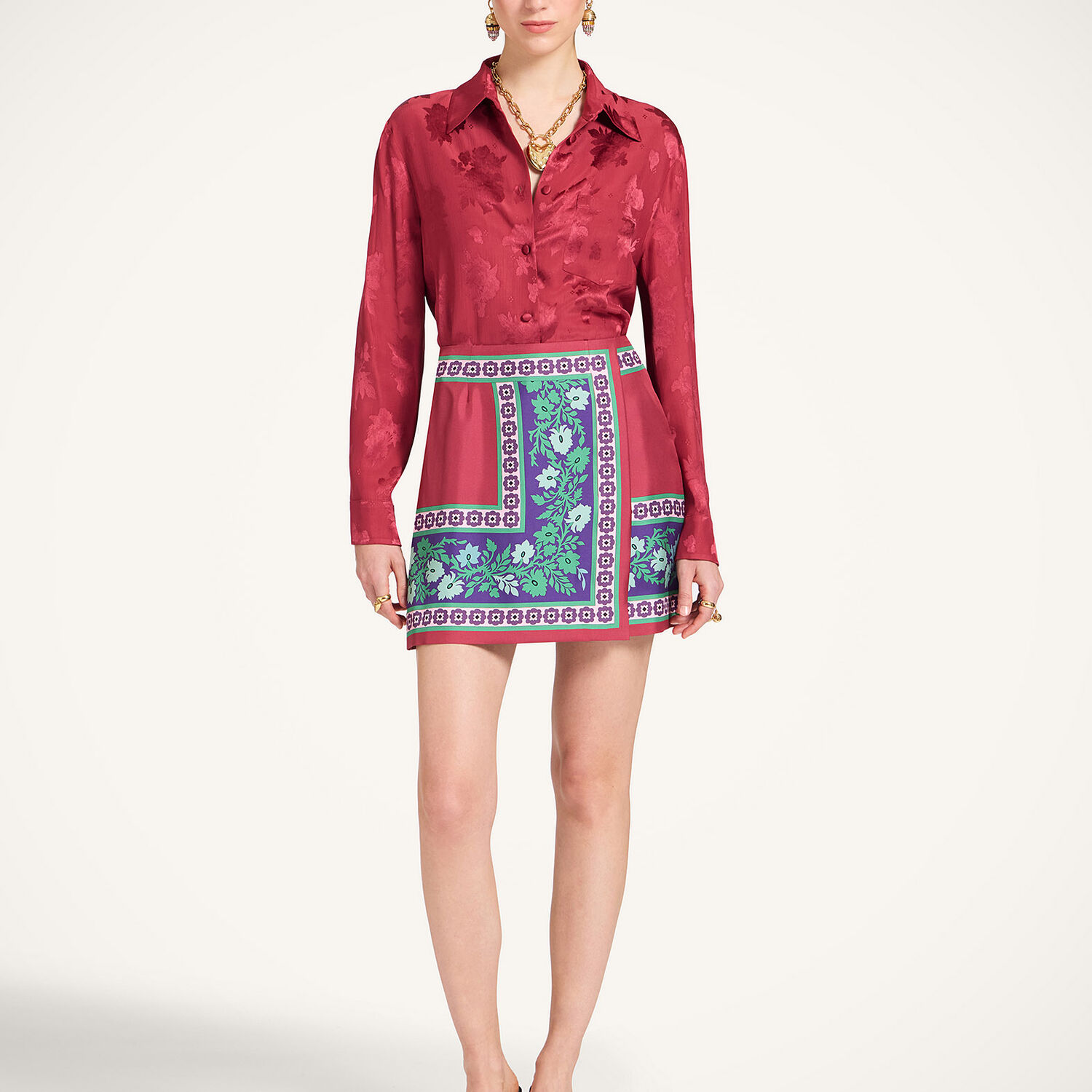 La Double J Mini Foulard Skirt