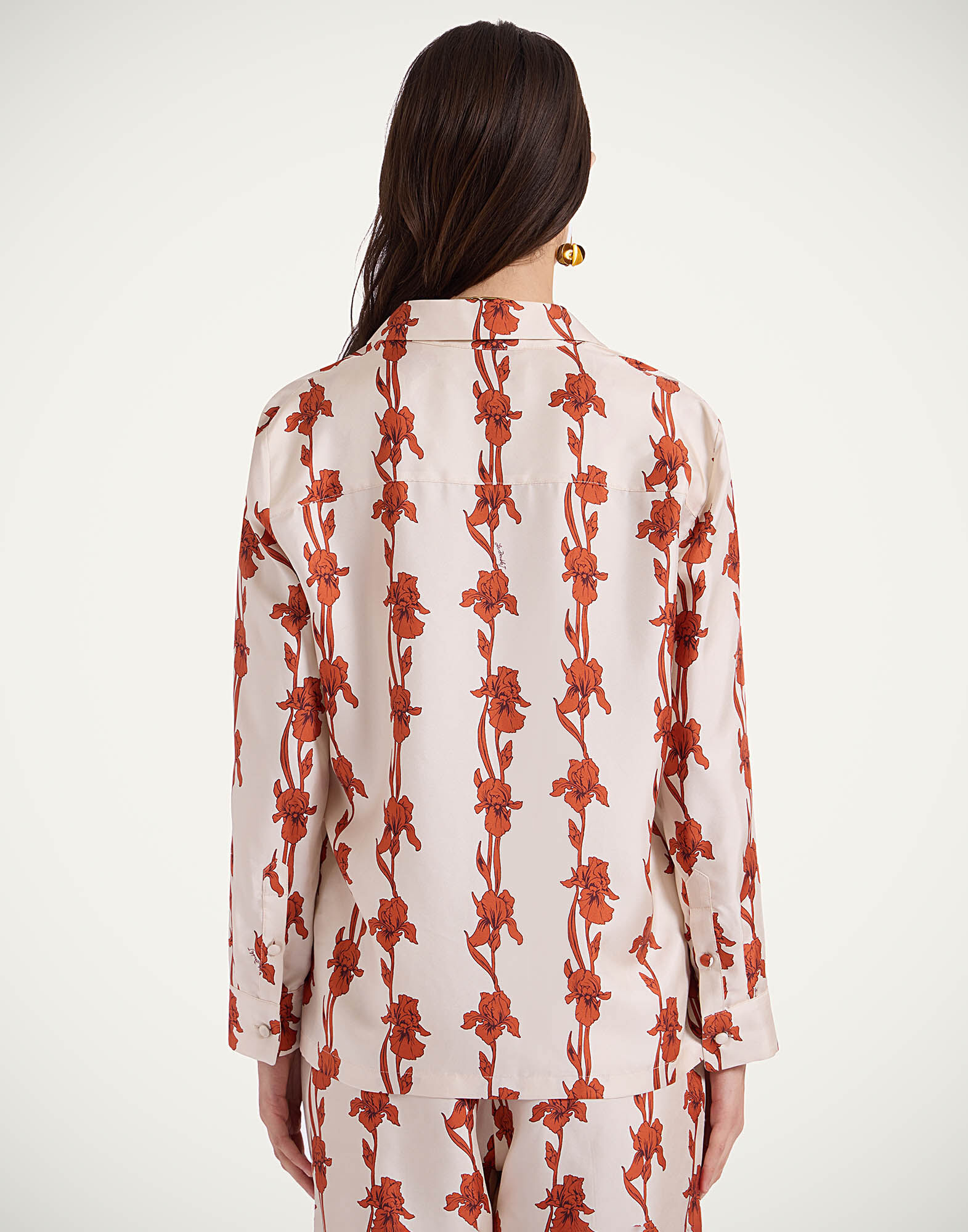 La DoubleJ Boy Shirt Mini Iris Dark Orange SHI0001SIL001IRS03OR03