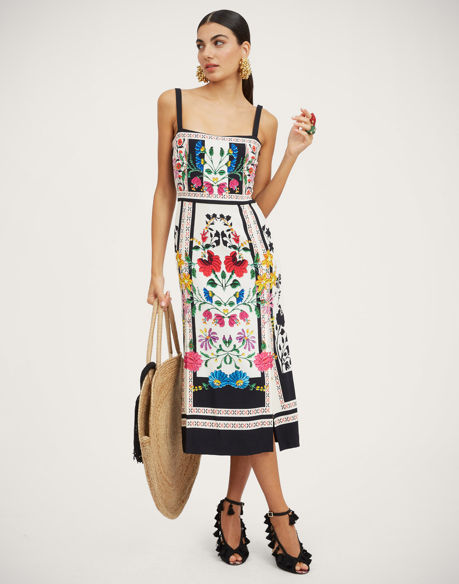 La DoubleJ Buy Me A Martini Dress Plaza Plac&eacute;e Ivory DRE0673VIS011PLA04WH04