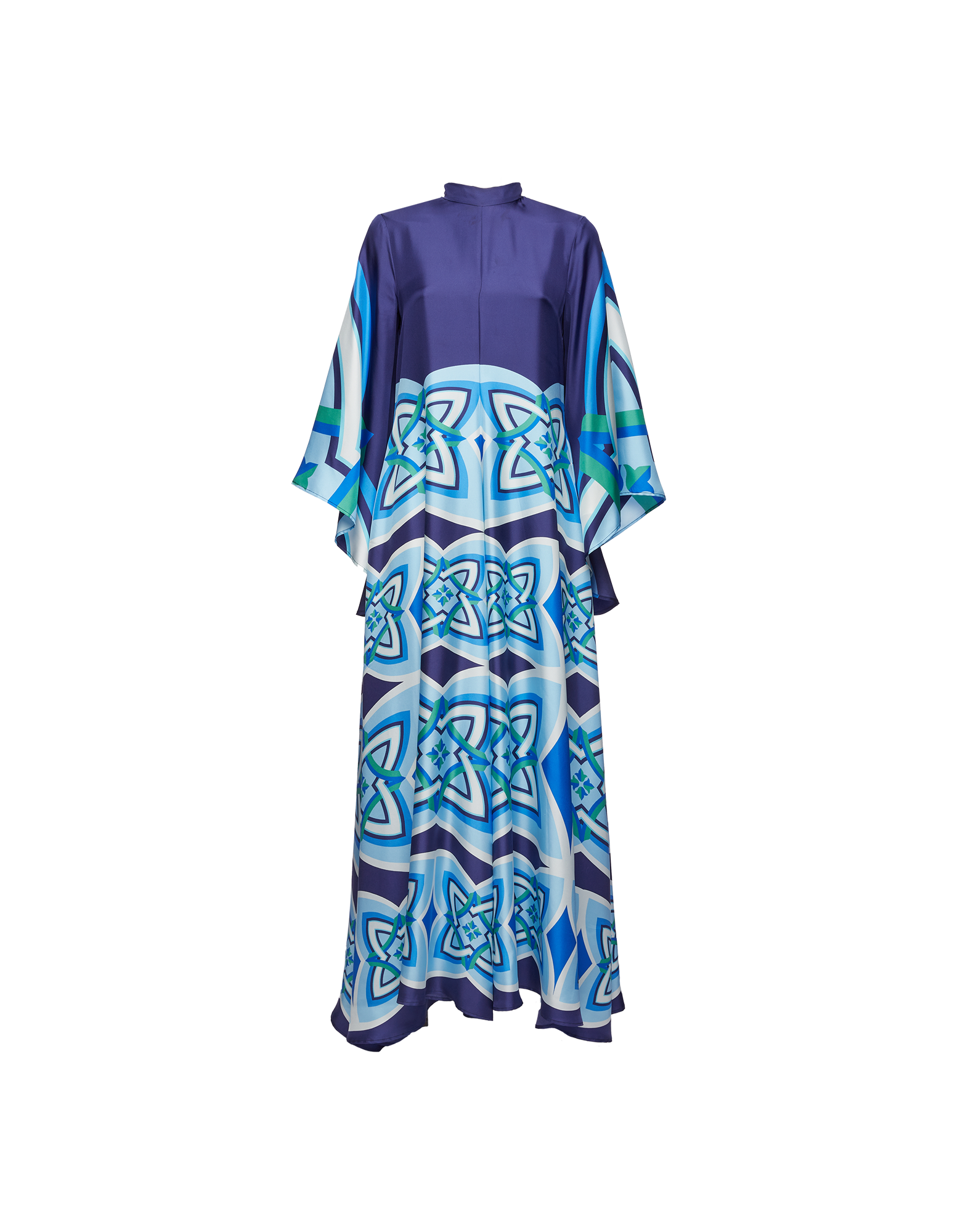 La DoubleJ Magnifico Dress Lakshmi Placed Blu DRE0232VIS004LAK02BU03