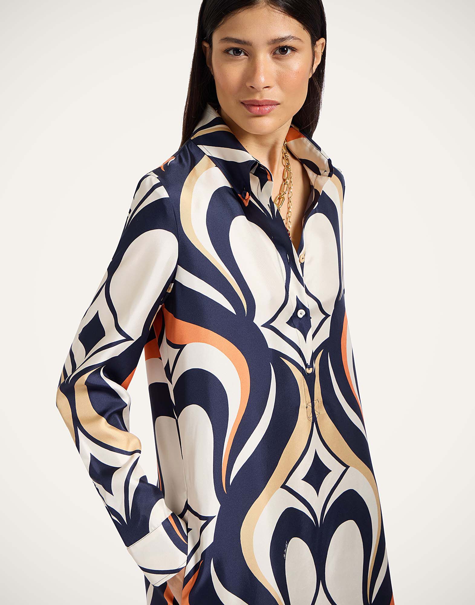 La DoubleJ Chemise Swing Dress Jive Macro White DRE0913SIL001JIV04WH01